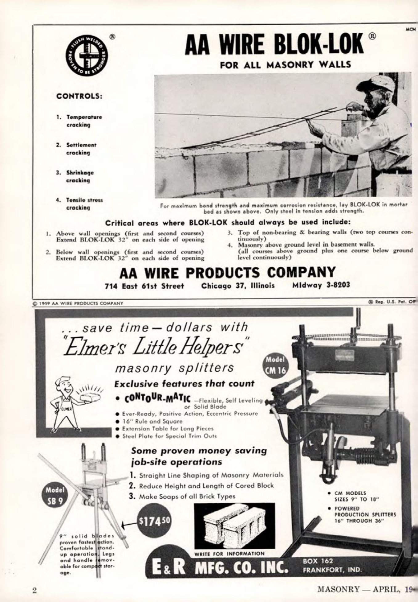 Masonry Magazine April 1961 Page. 2