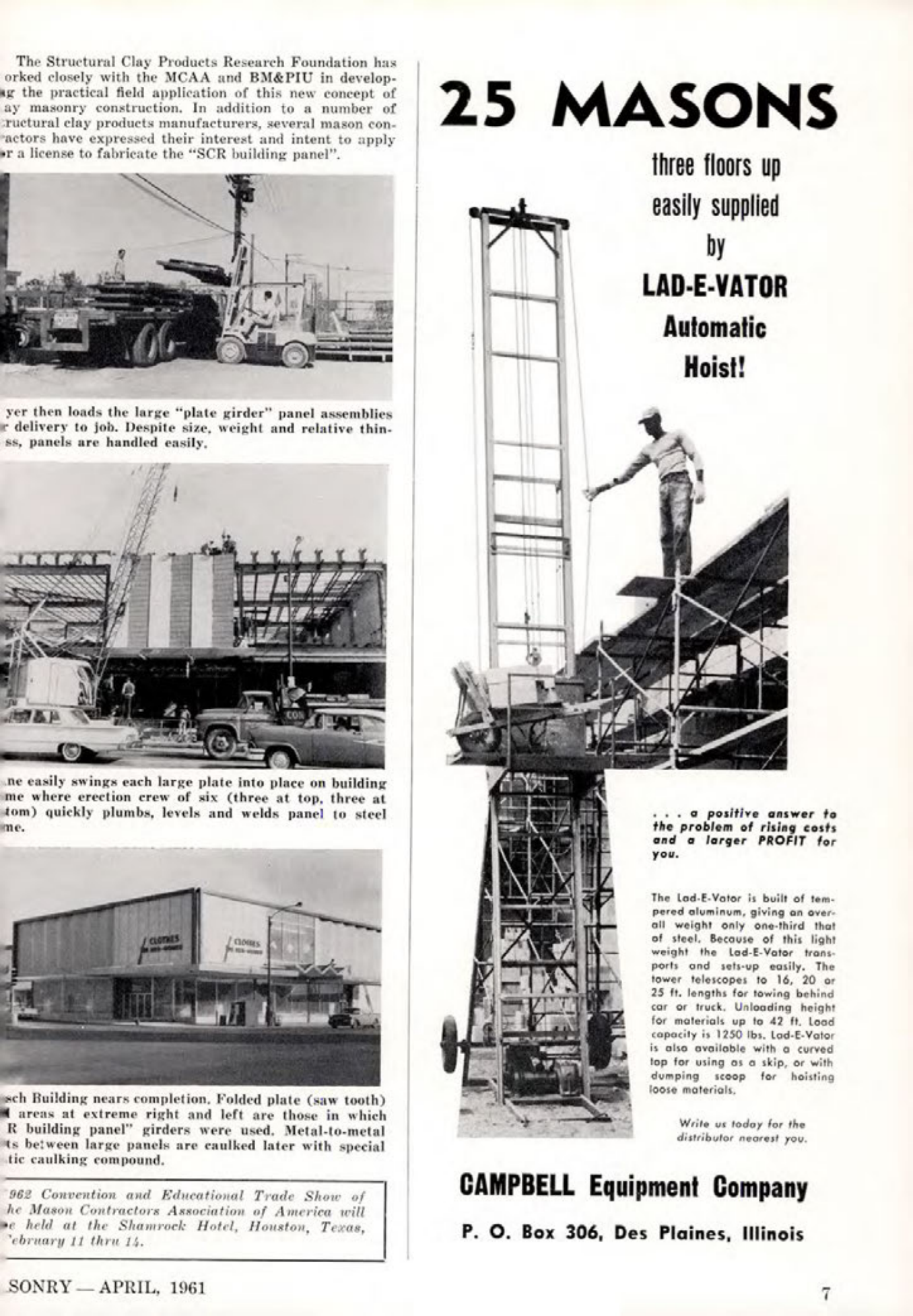 Masonry Magazine April 1961 Page. 7