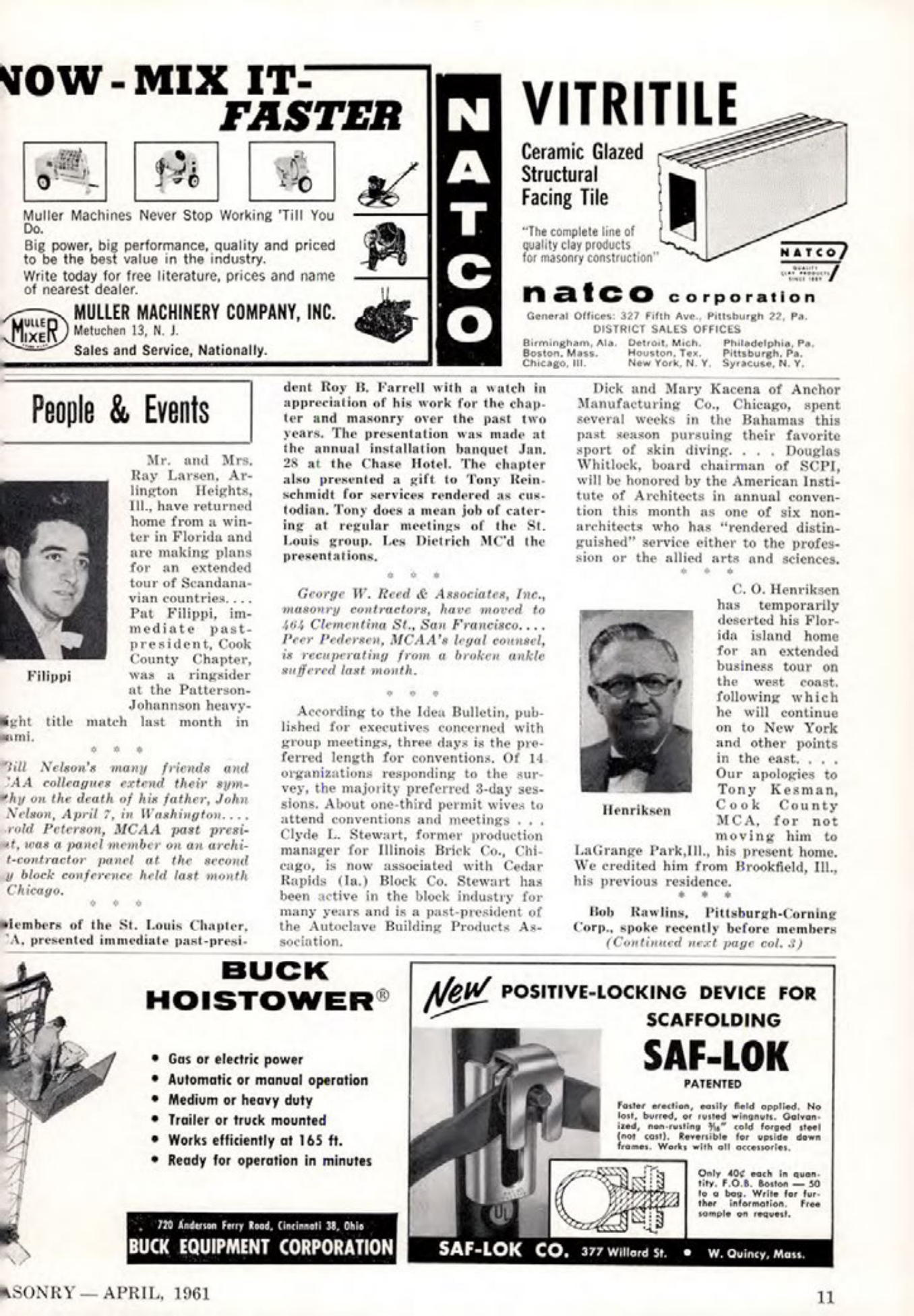 Masonry Magazine April 1961 Page. 11