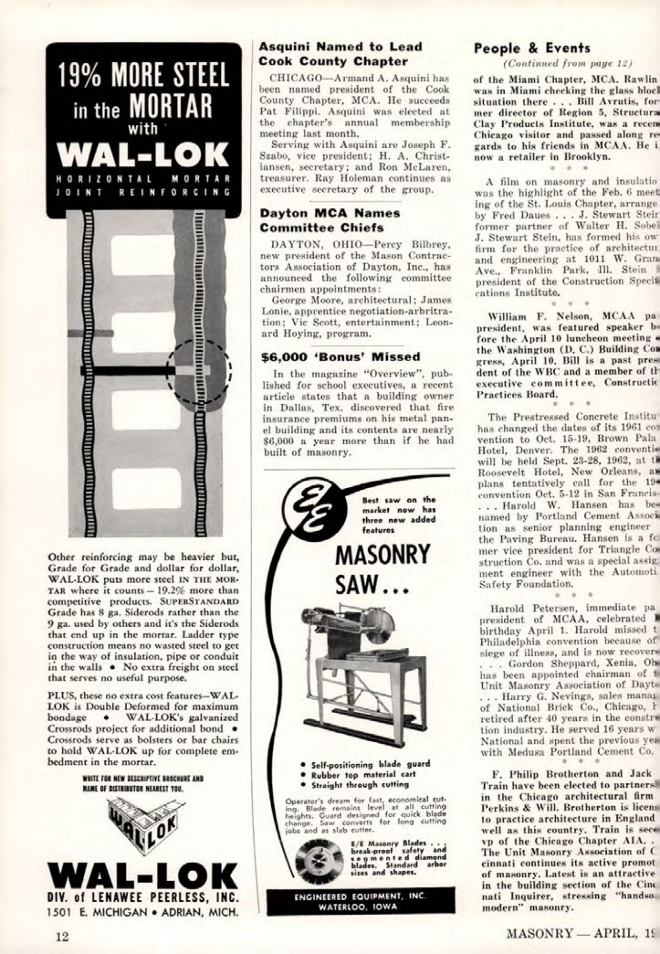 Masonry Magazine April 1961 Page. 12