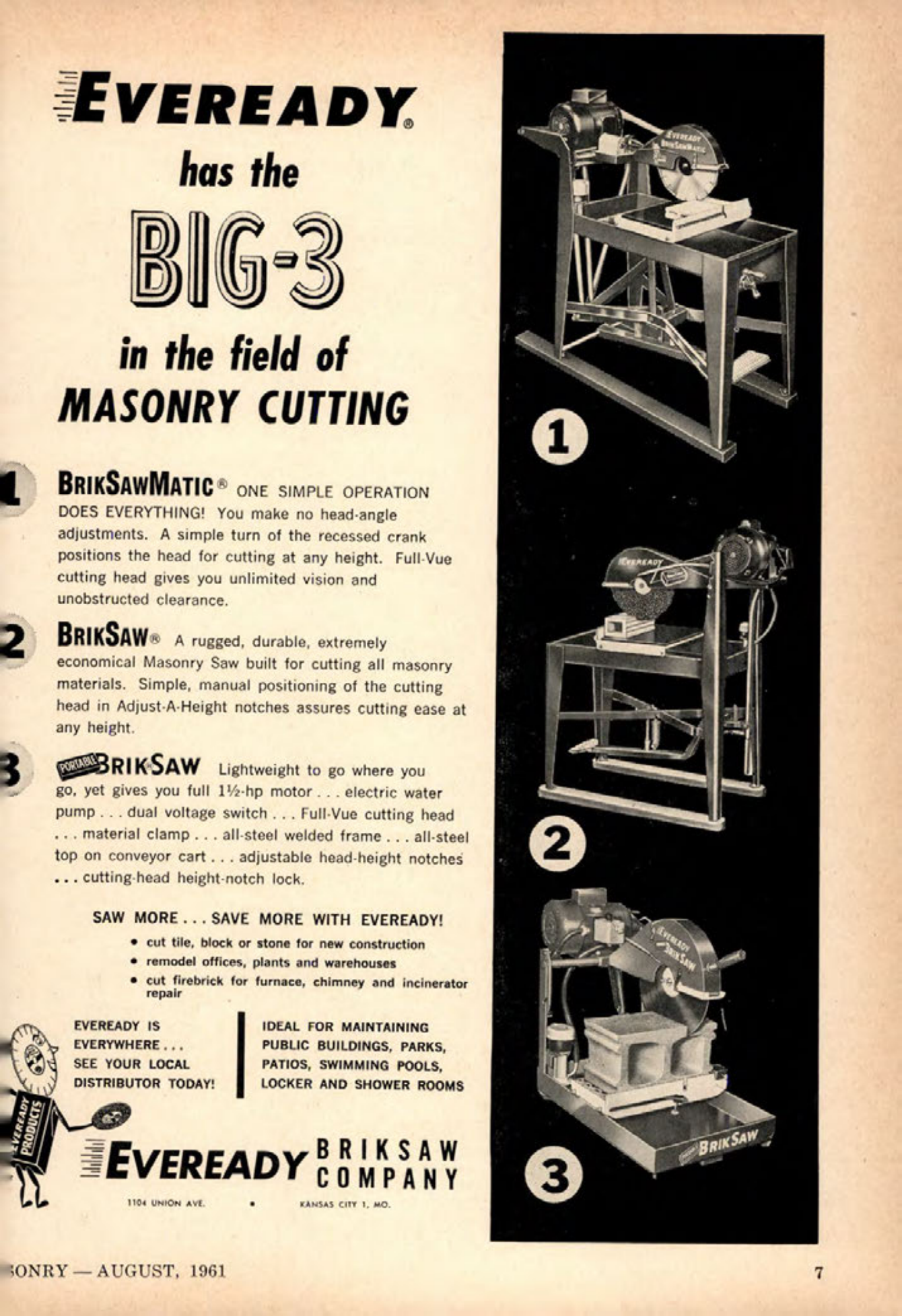 Masonry Magazine August 1961 Page. 7