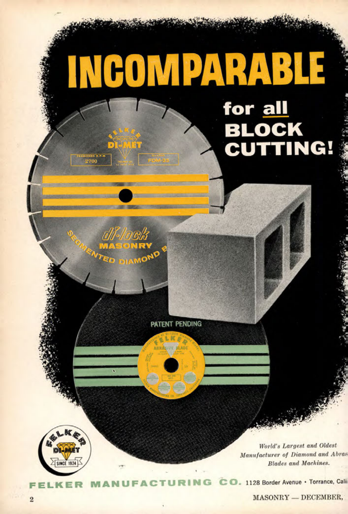 Masonry Magazine December 1961 Page. 2