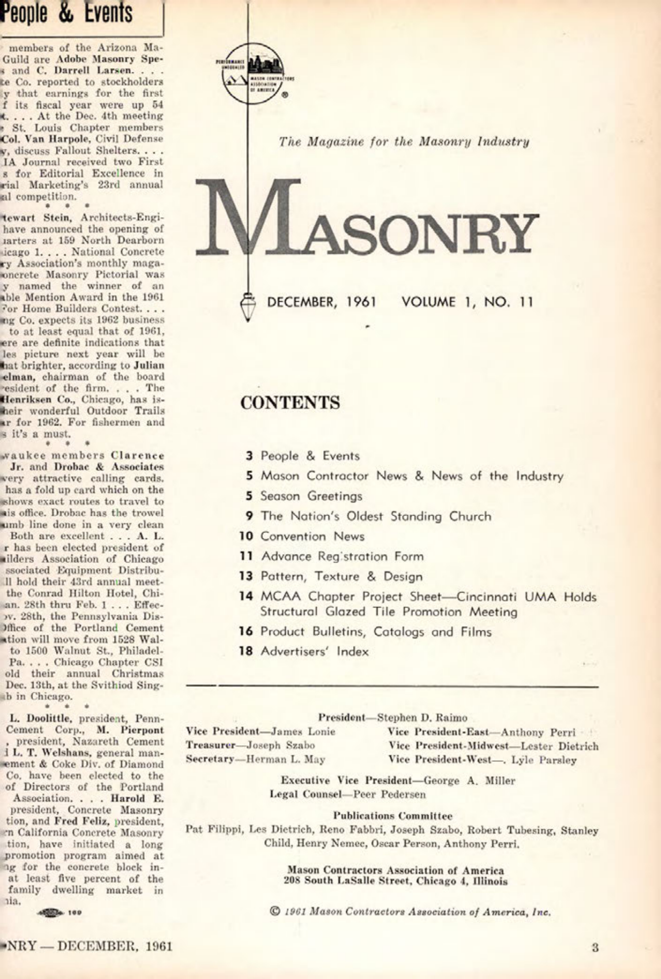 Masonry Magazine December 1961 Page. 3