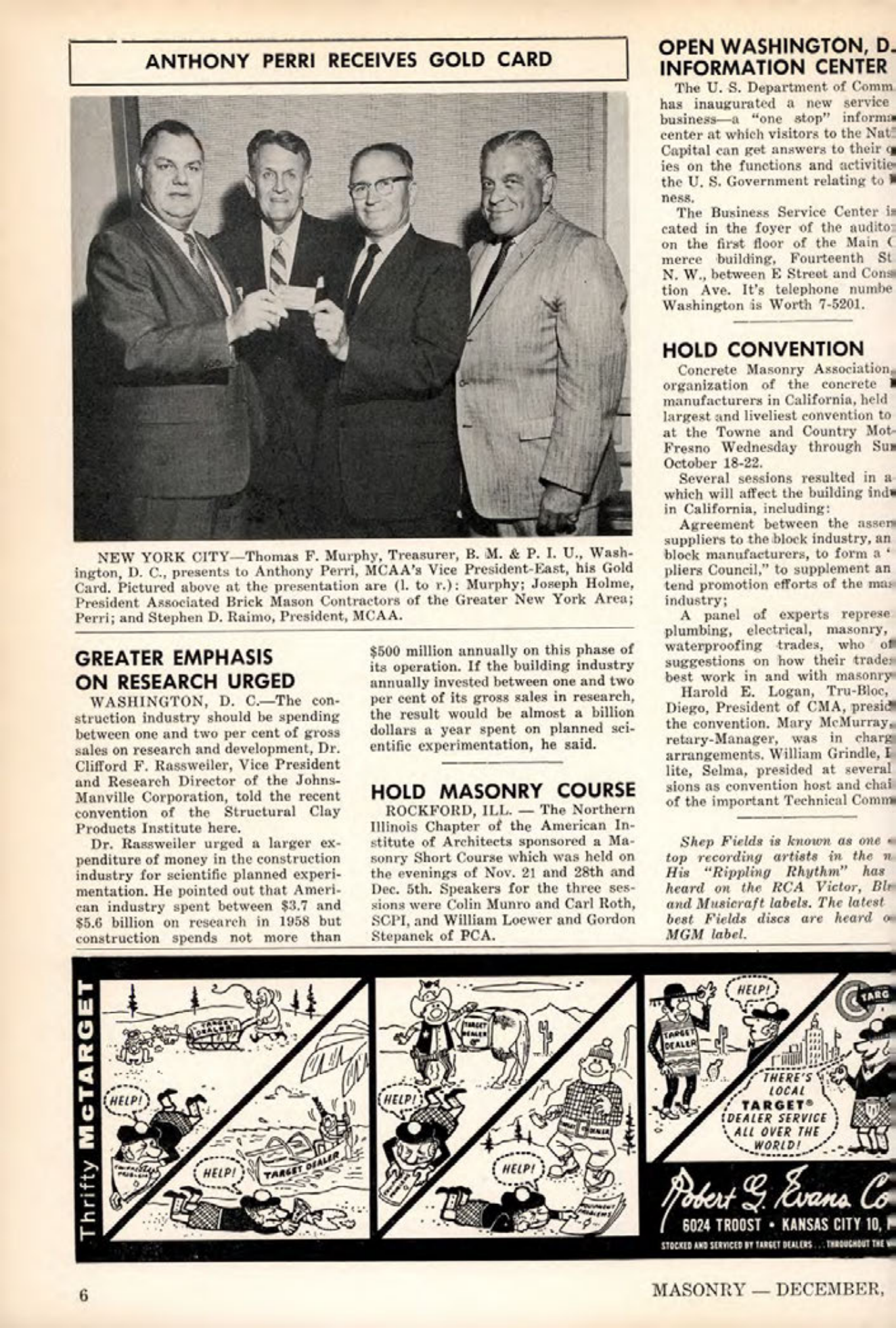 Masonry Magazine December 1961 Page. 6