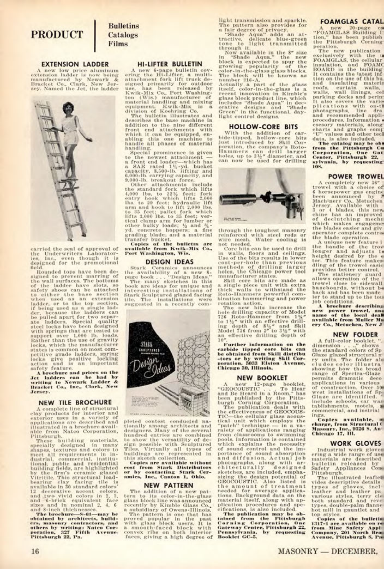 Masonry Magazine December 1961 Page. 16