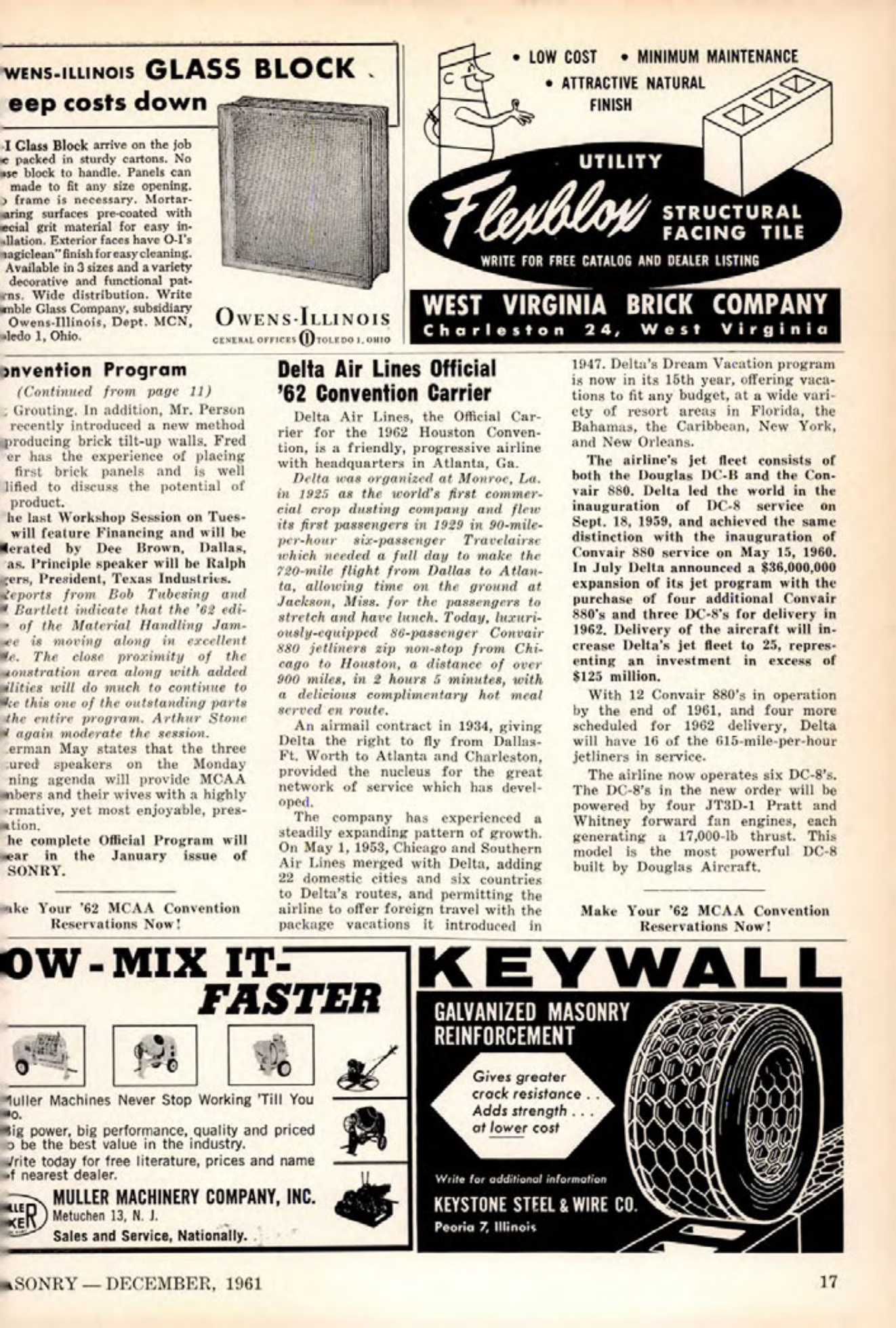 Masonry Magazine December 1961 Page. 17
