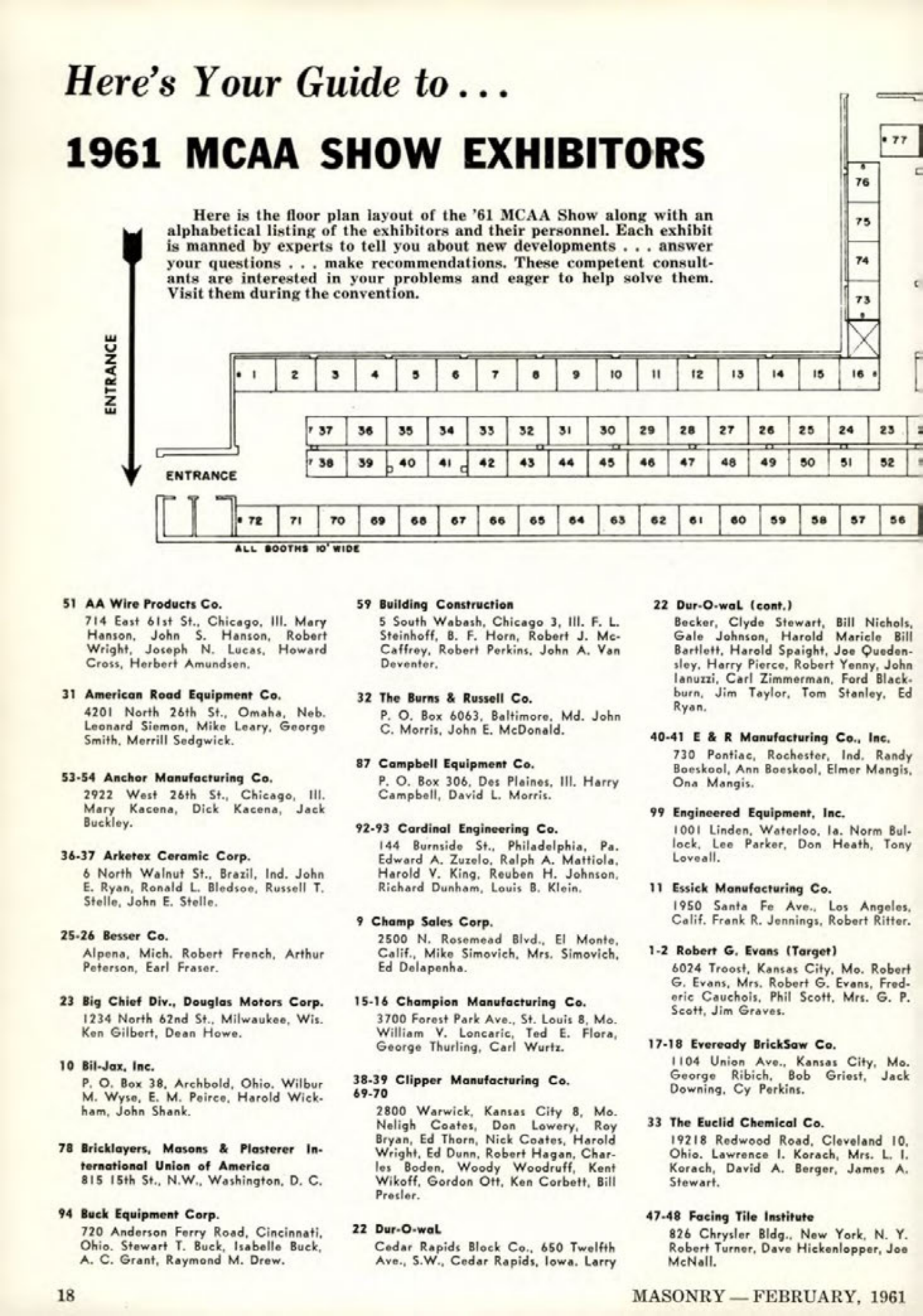 Masonry Magazine February 1961 Page. 20