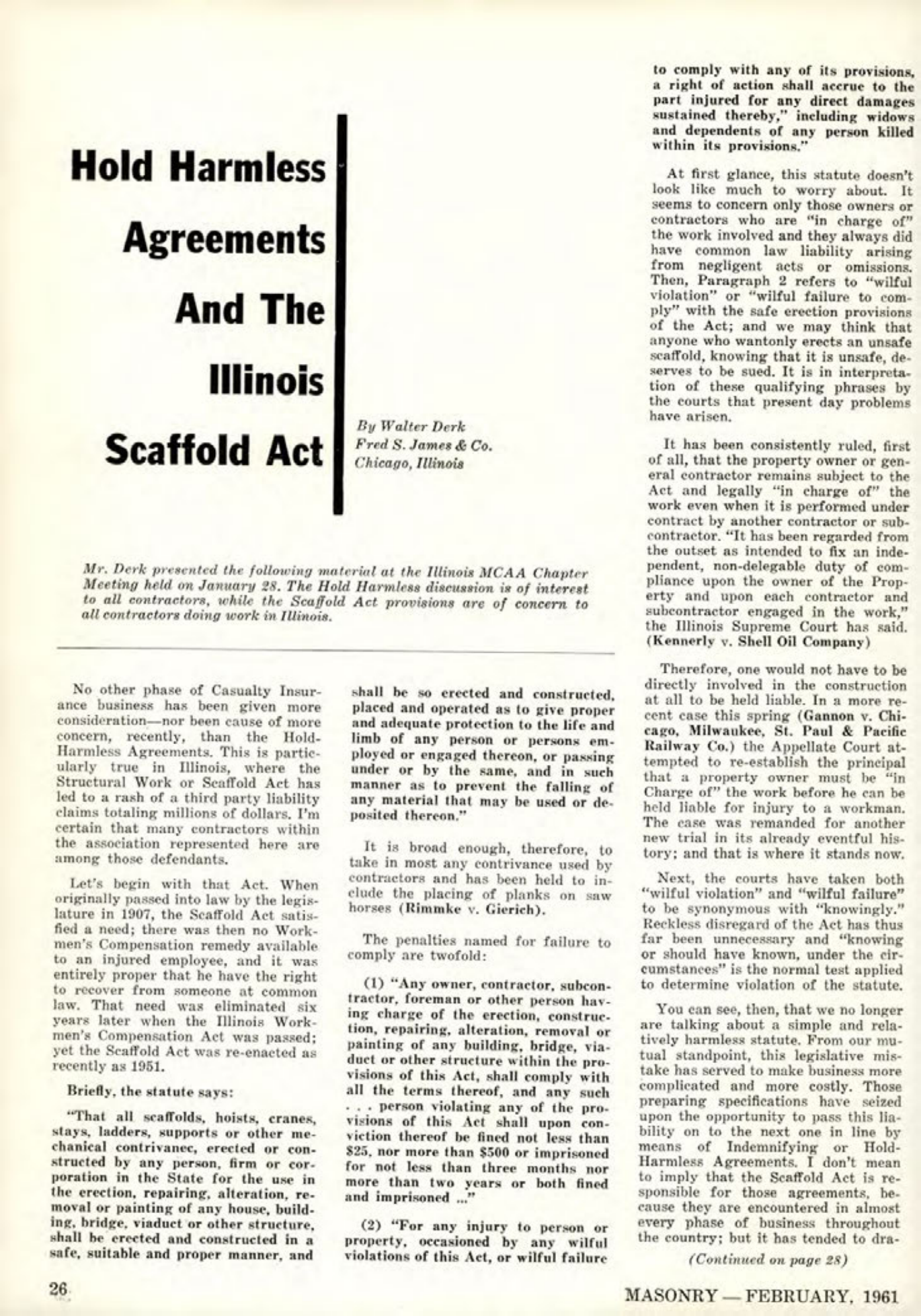 Masonry Magazine February 1961 Page. 28