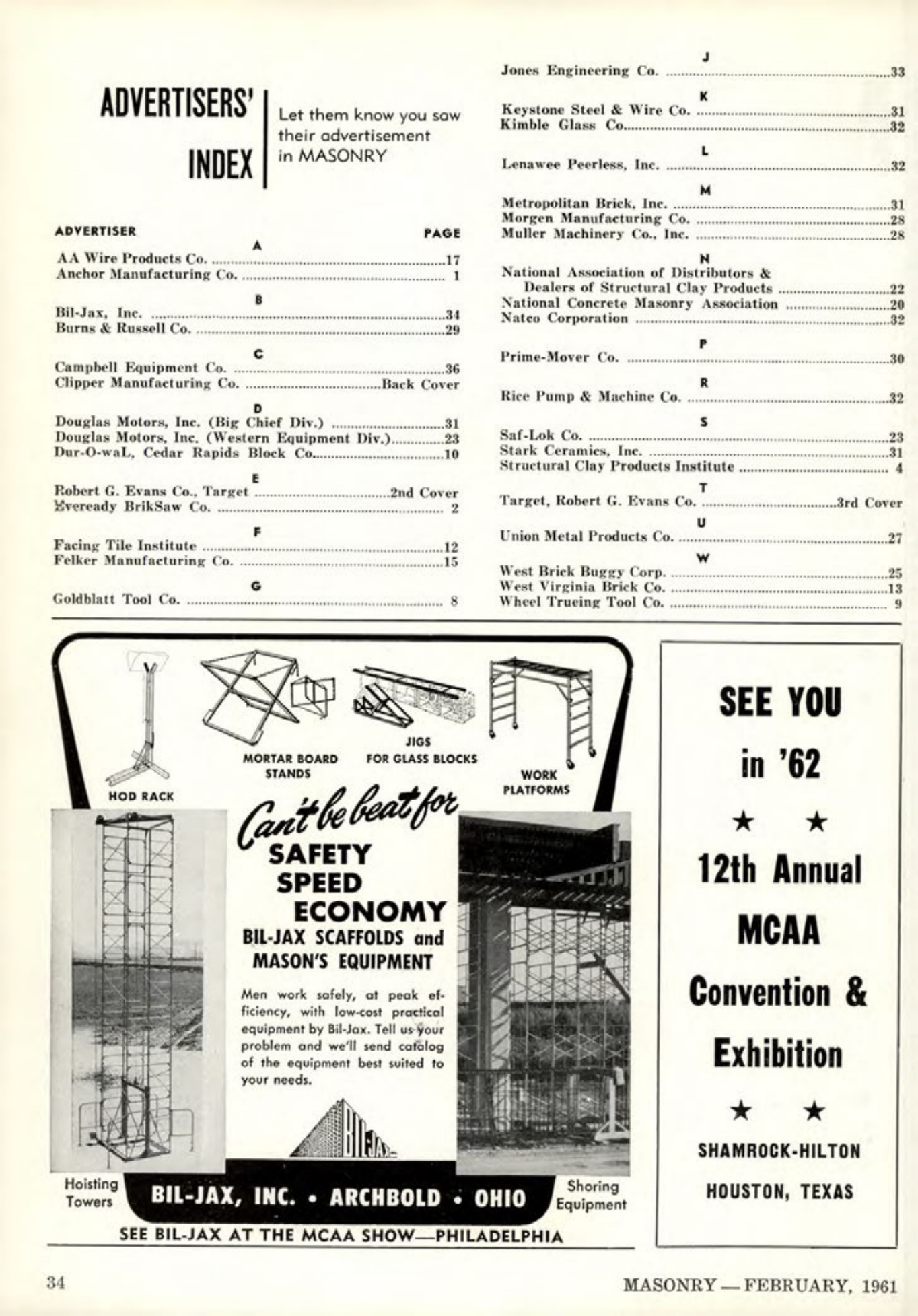 Masonry Magazine February 1961 Page. 36