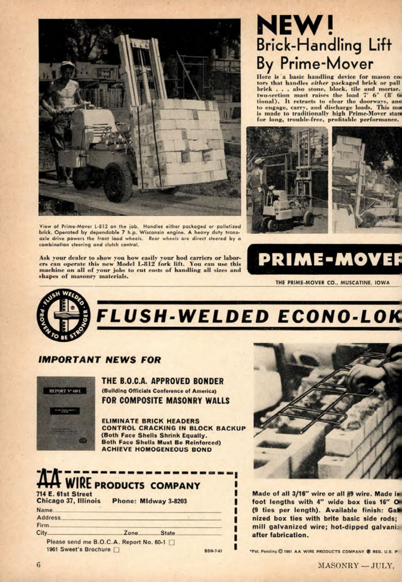 Masonry Magazine July 1961 Page. 6