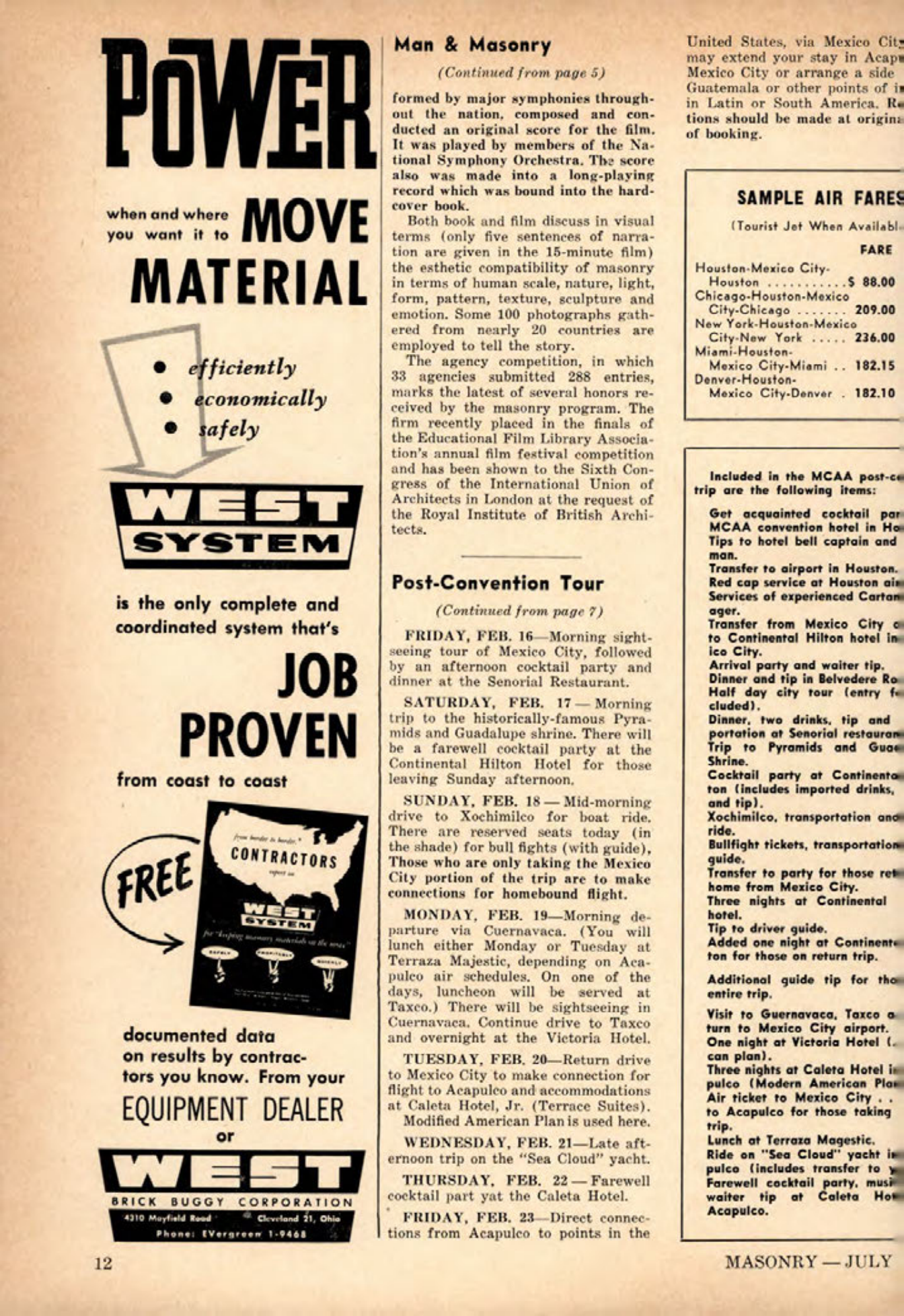 Masonry Magazine July 1961 Page. 12