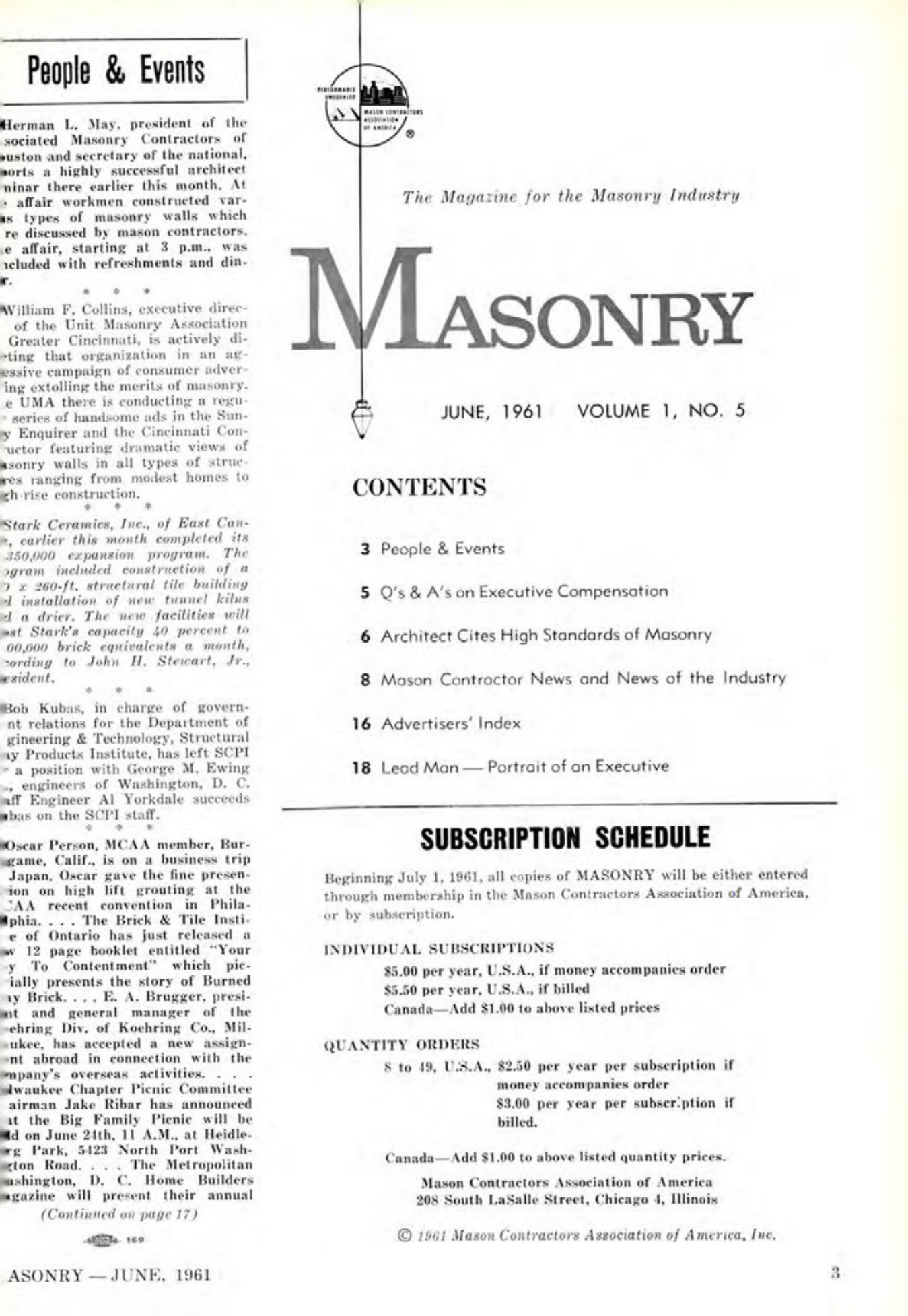 Masonry Magazine June 1961 Page. 3