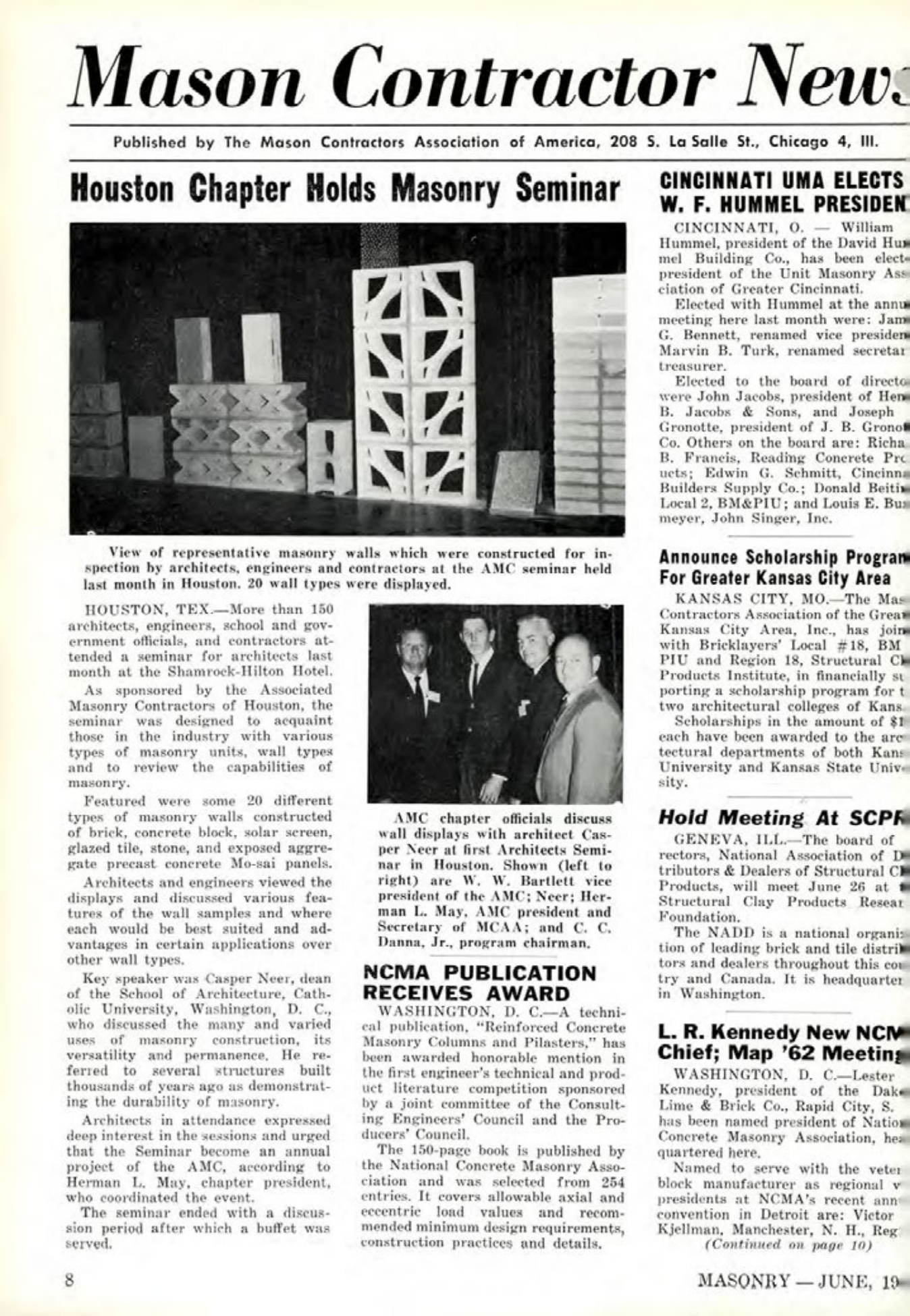 Masonry Magazine June 1961 Page. 8