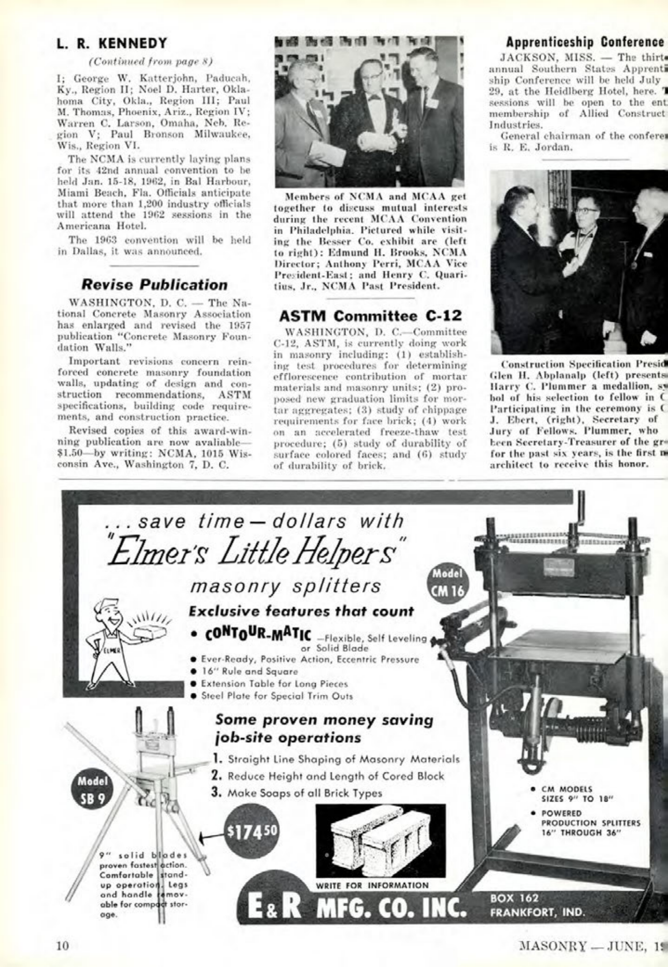 Masonry Magazine June 1961 Page. 10