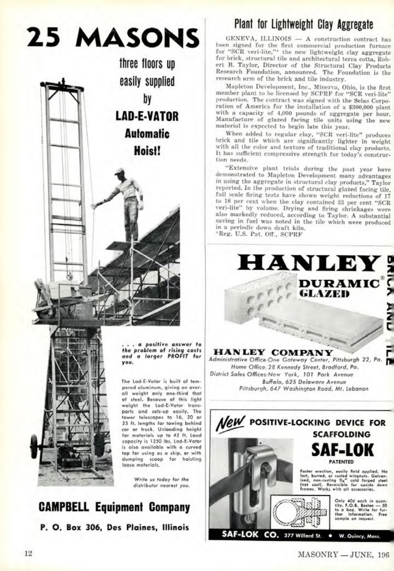 Masonry Magazine June 1961 Page. 12
