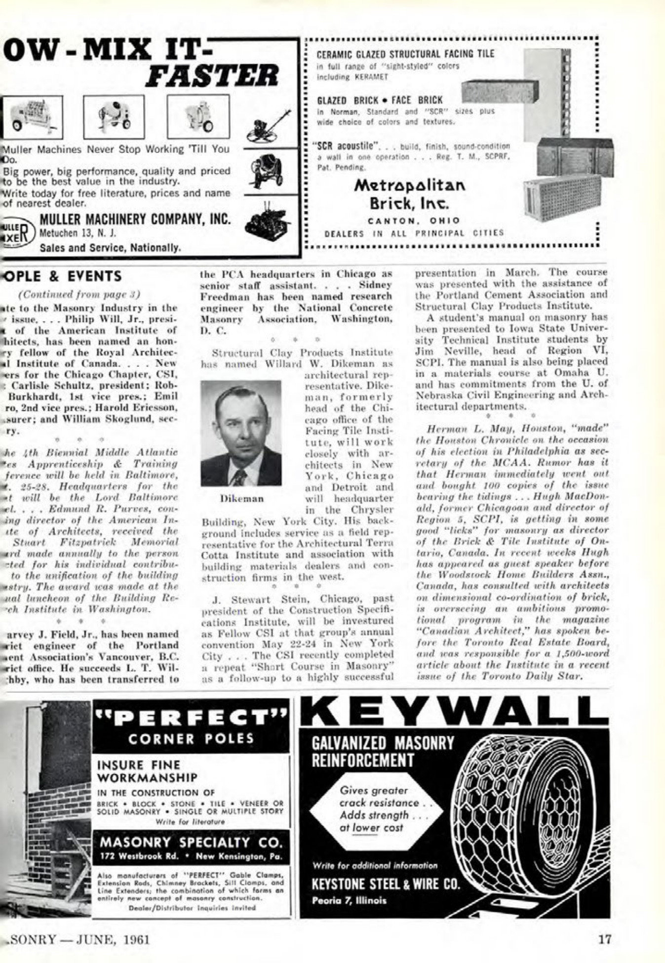 Masonry Magazine June 1961 Page. 17