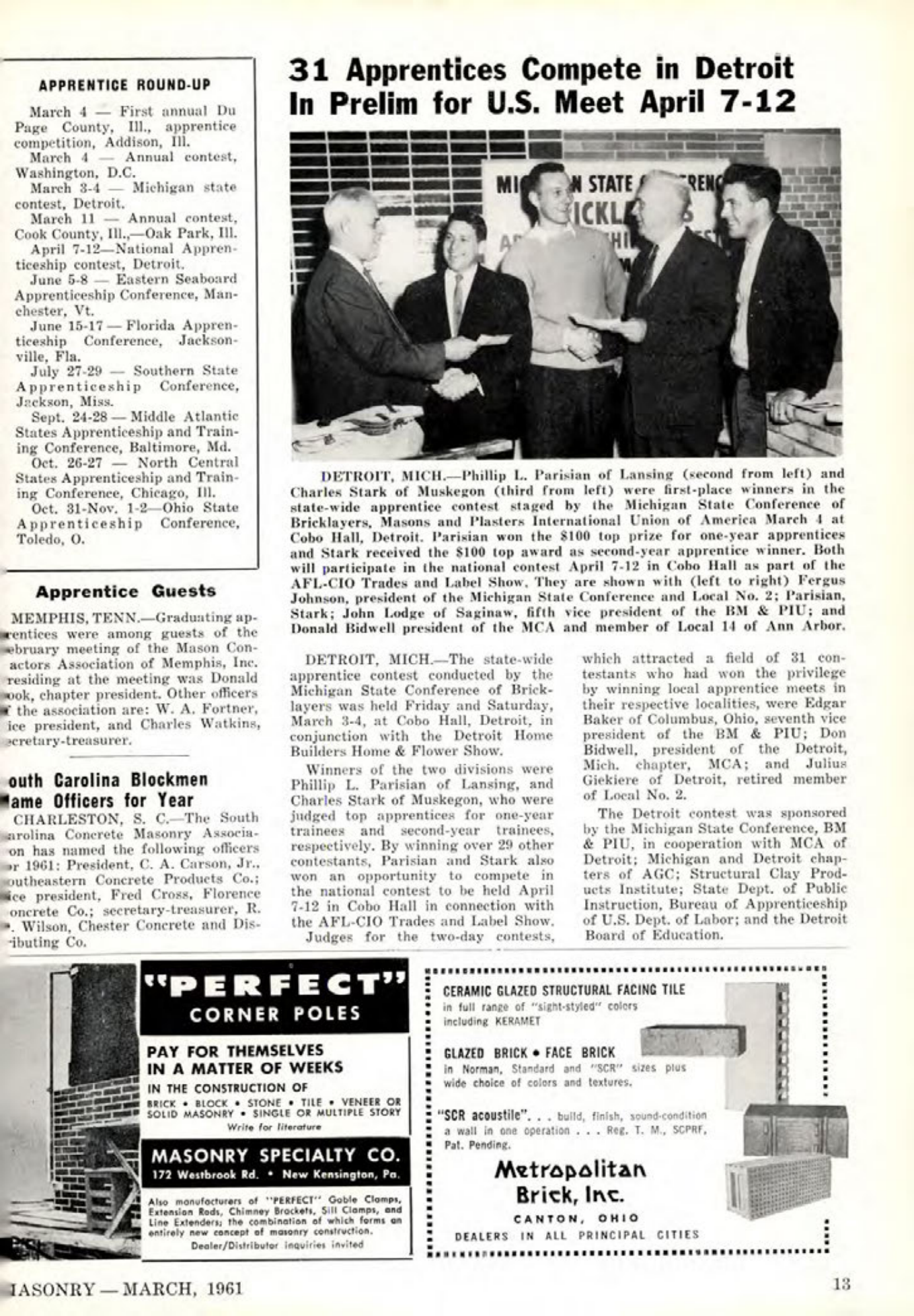 Masonry Magazine March 1961 Page. 15