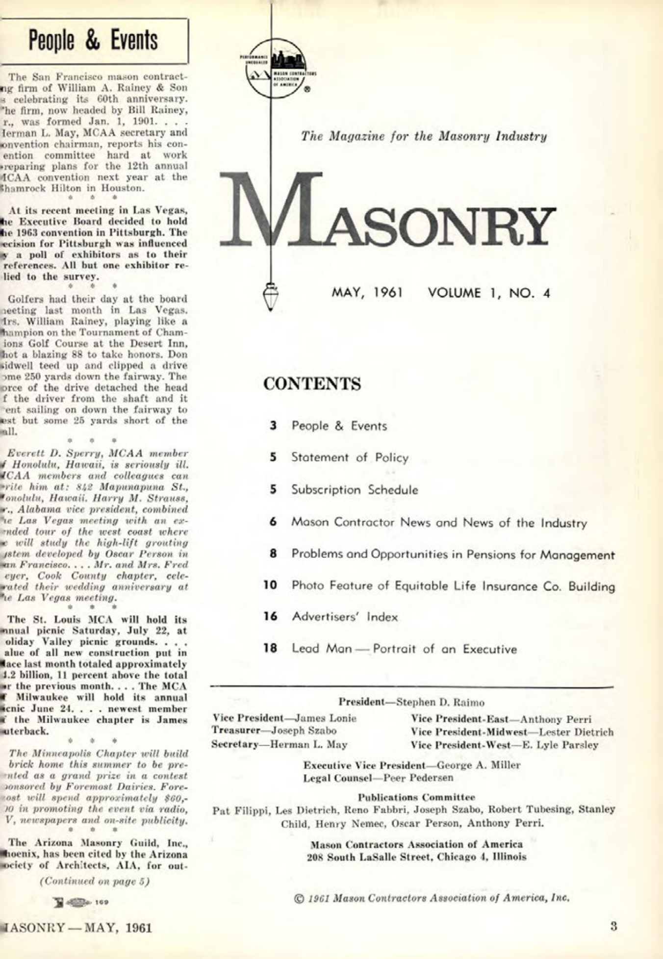 Masonry Magazine May 1961 Page. 3