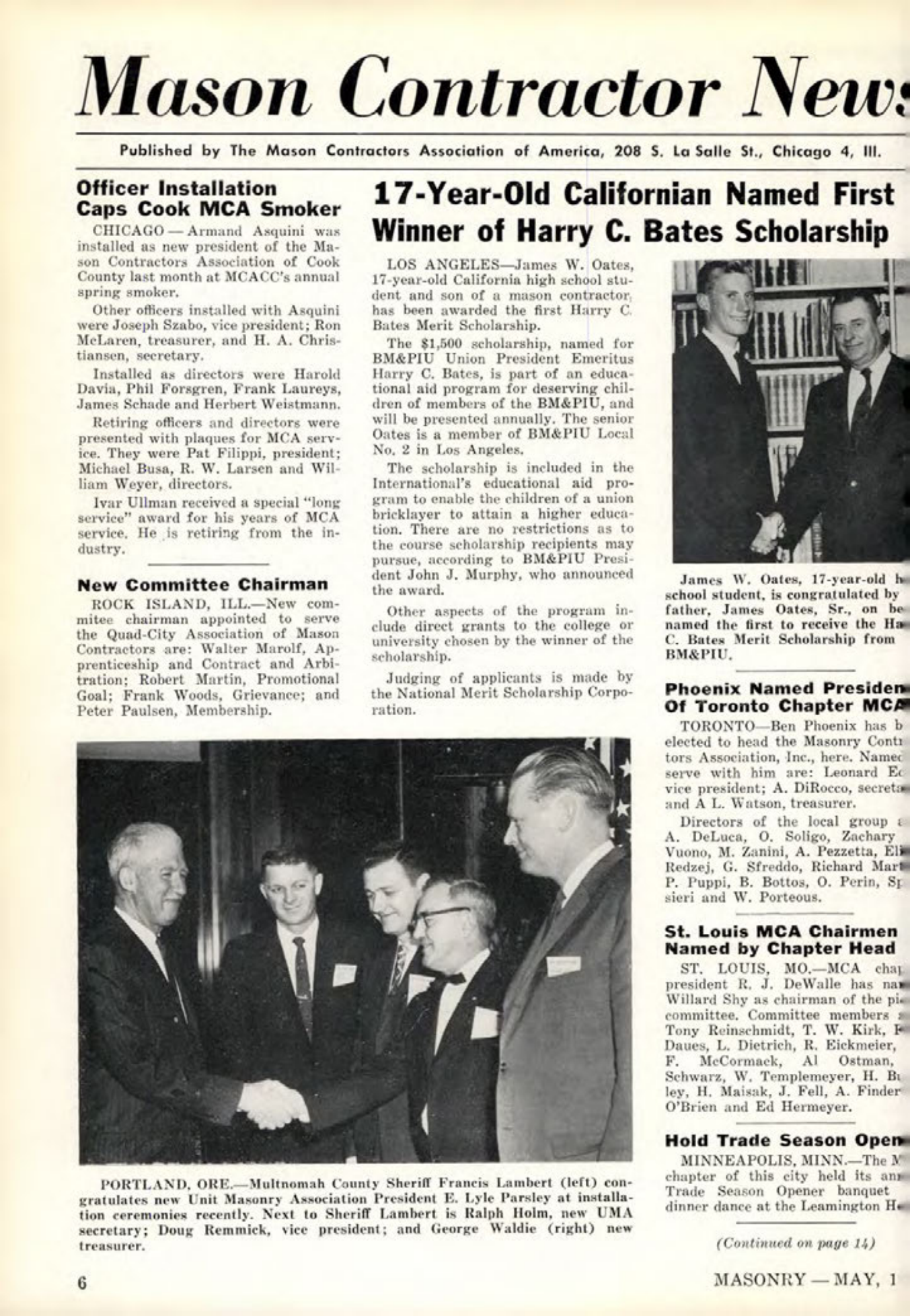Masonry Magazine May 1961 Page. 6