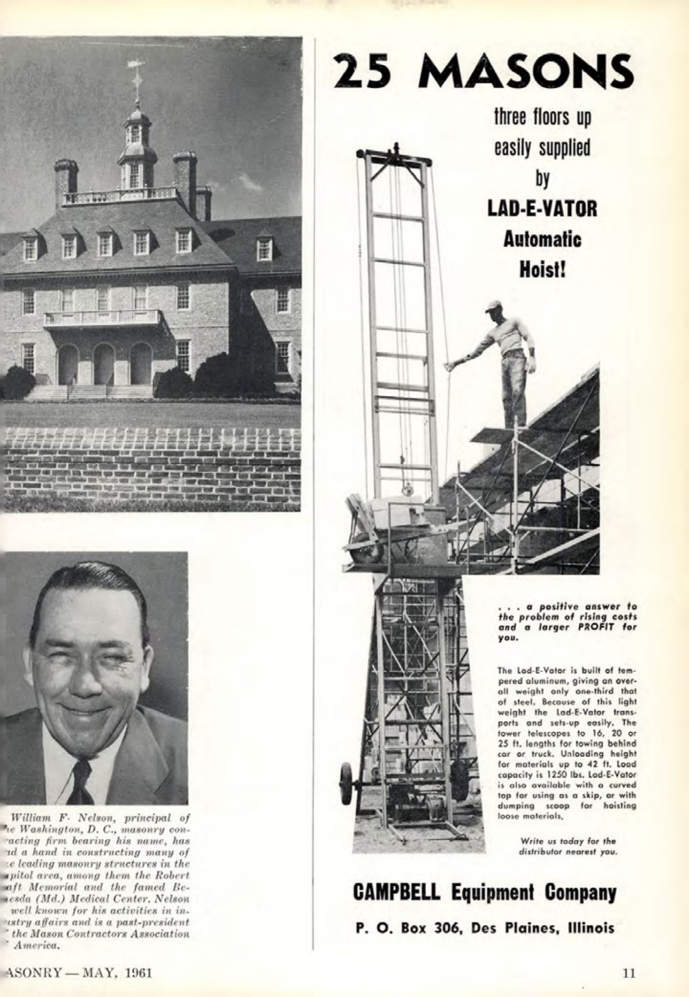 Masonry Magazine May 1961 Page. 11