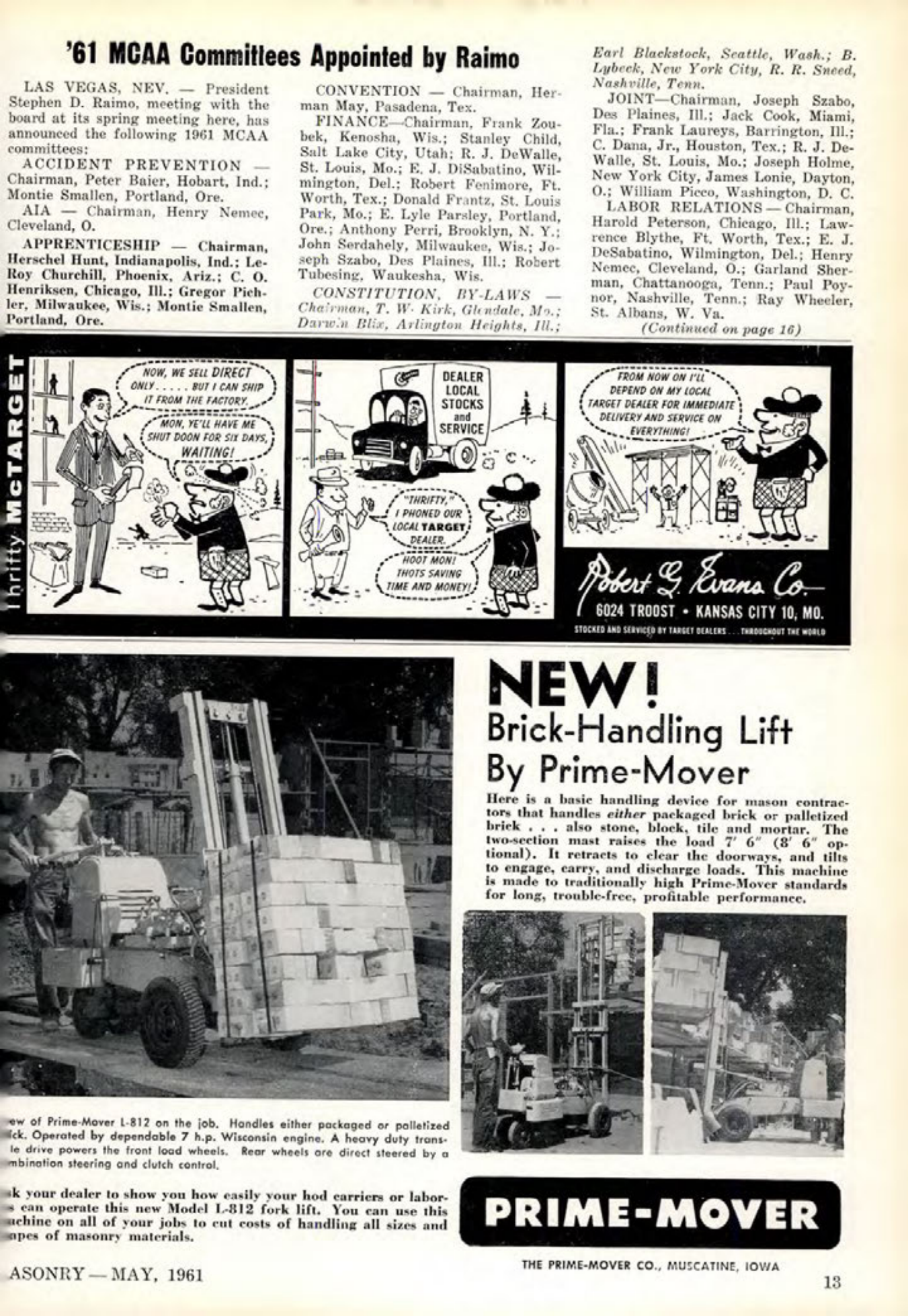 Masonry Magazine May 1961 Page. 13