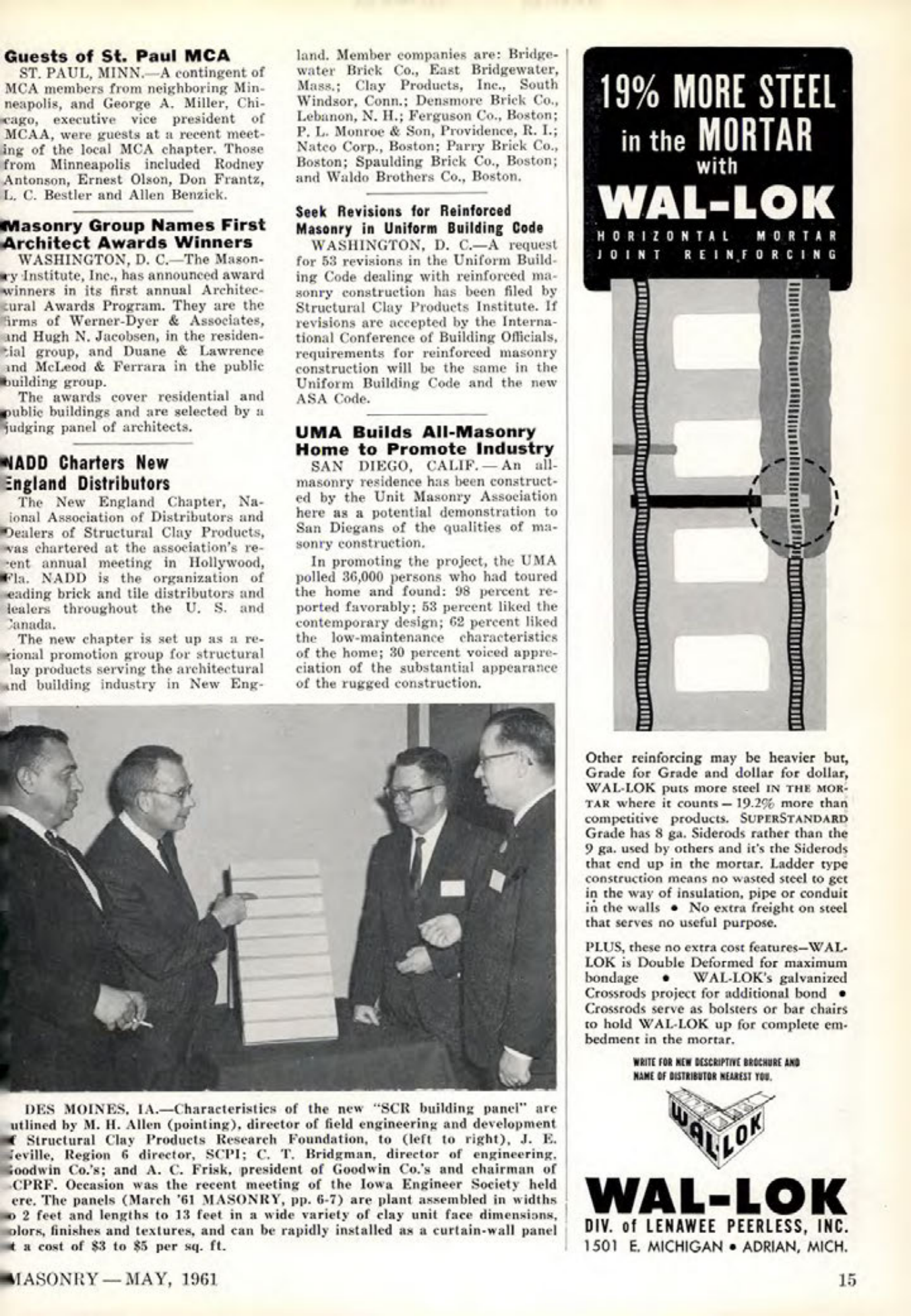 Masonry Magazine May 1961 Page. 15