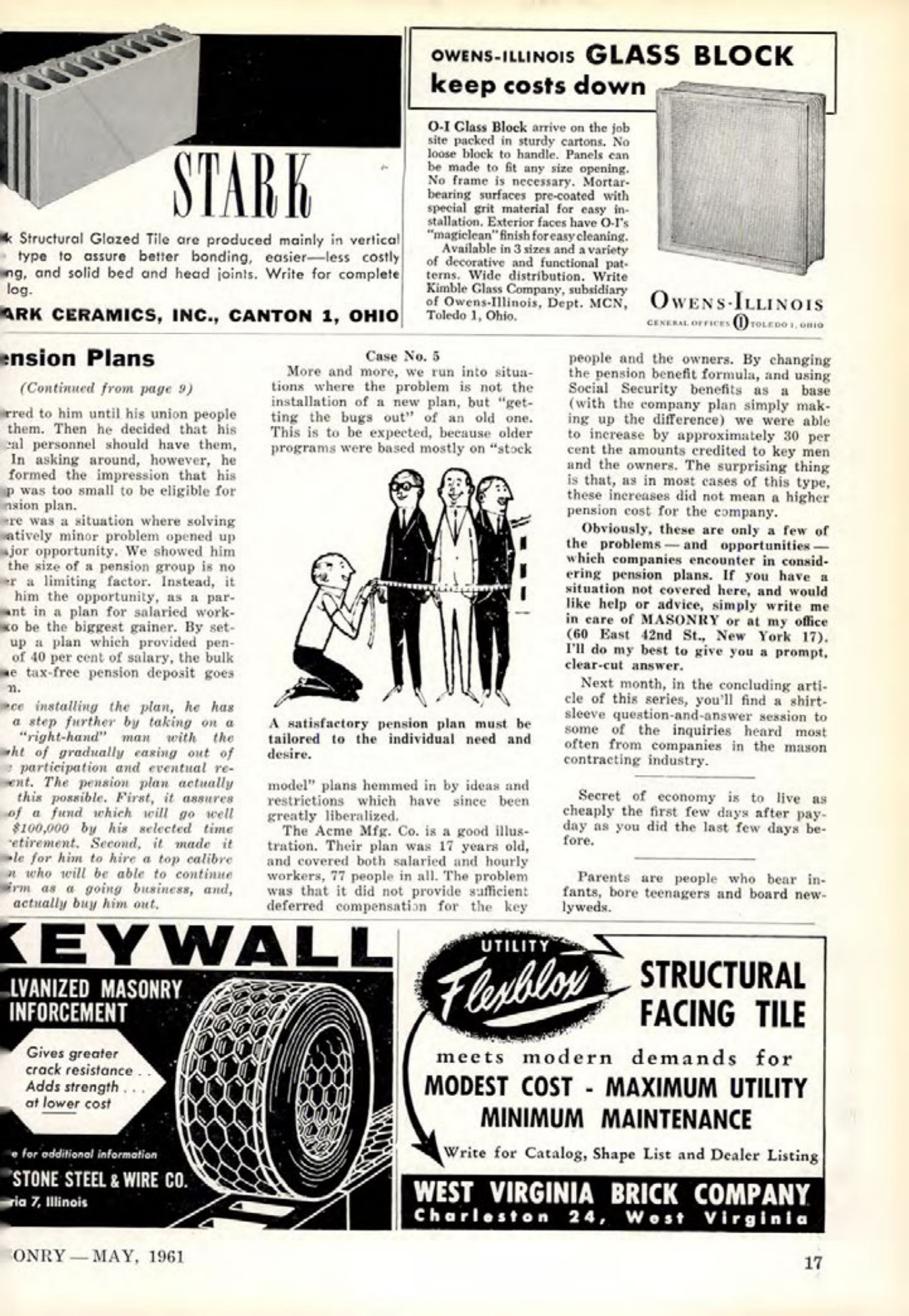 Masonry Magazine May 1961 Page. 17