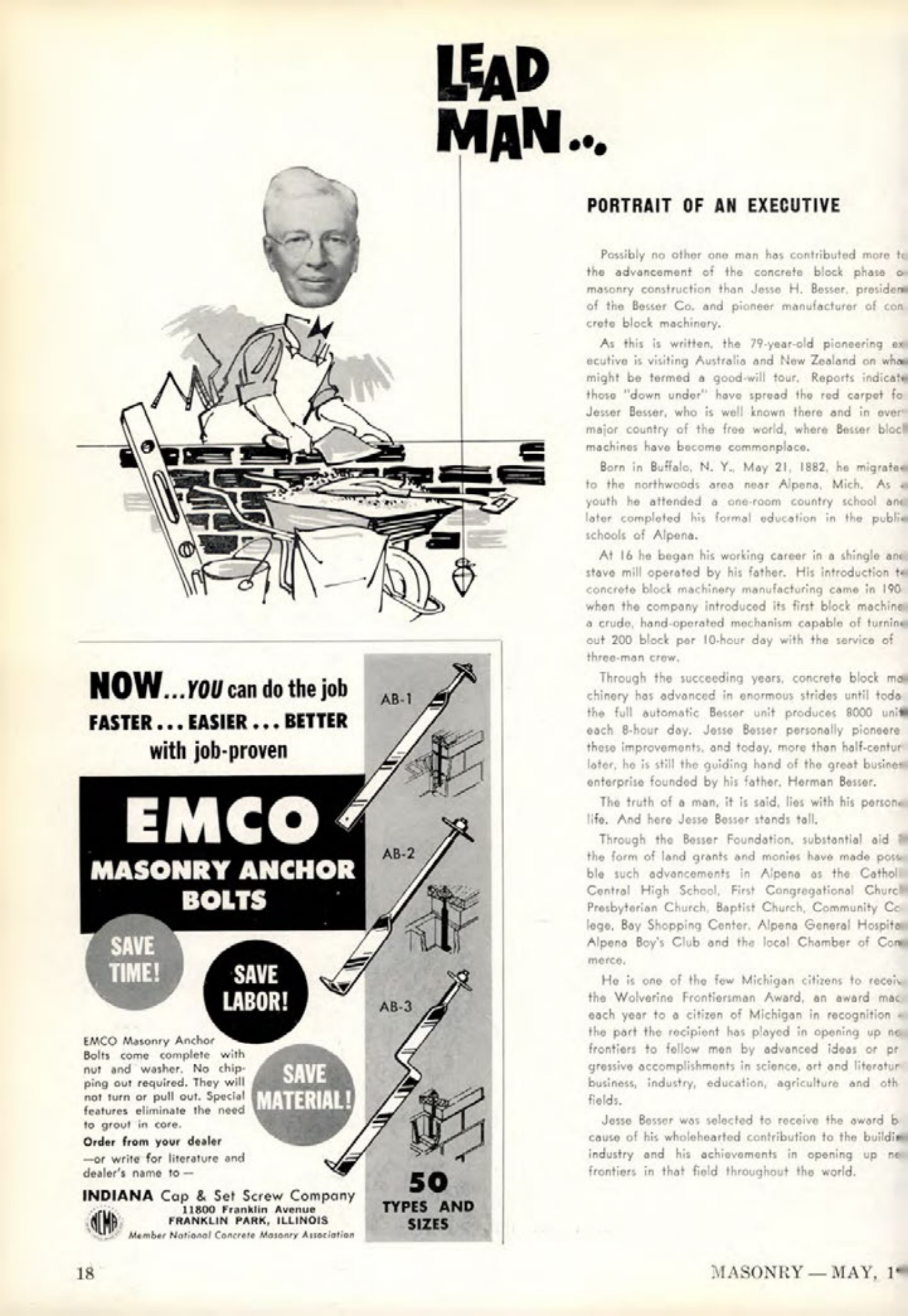 Masonry Magazine May 1961 Page. 18