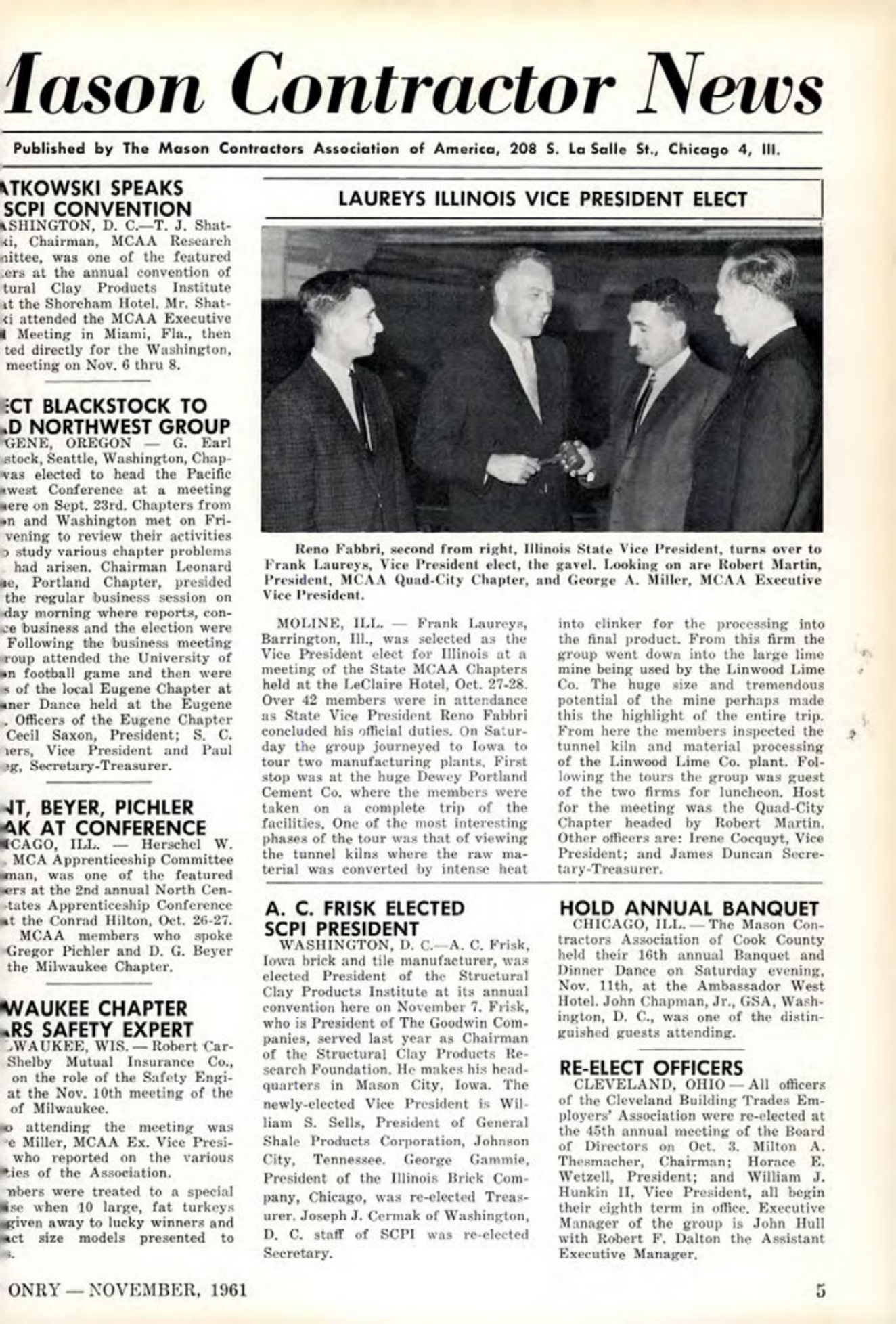 Masonry Magazine November 1961 Page. 5