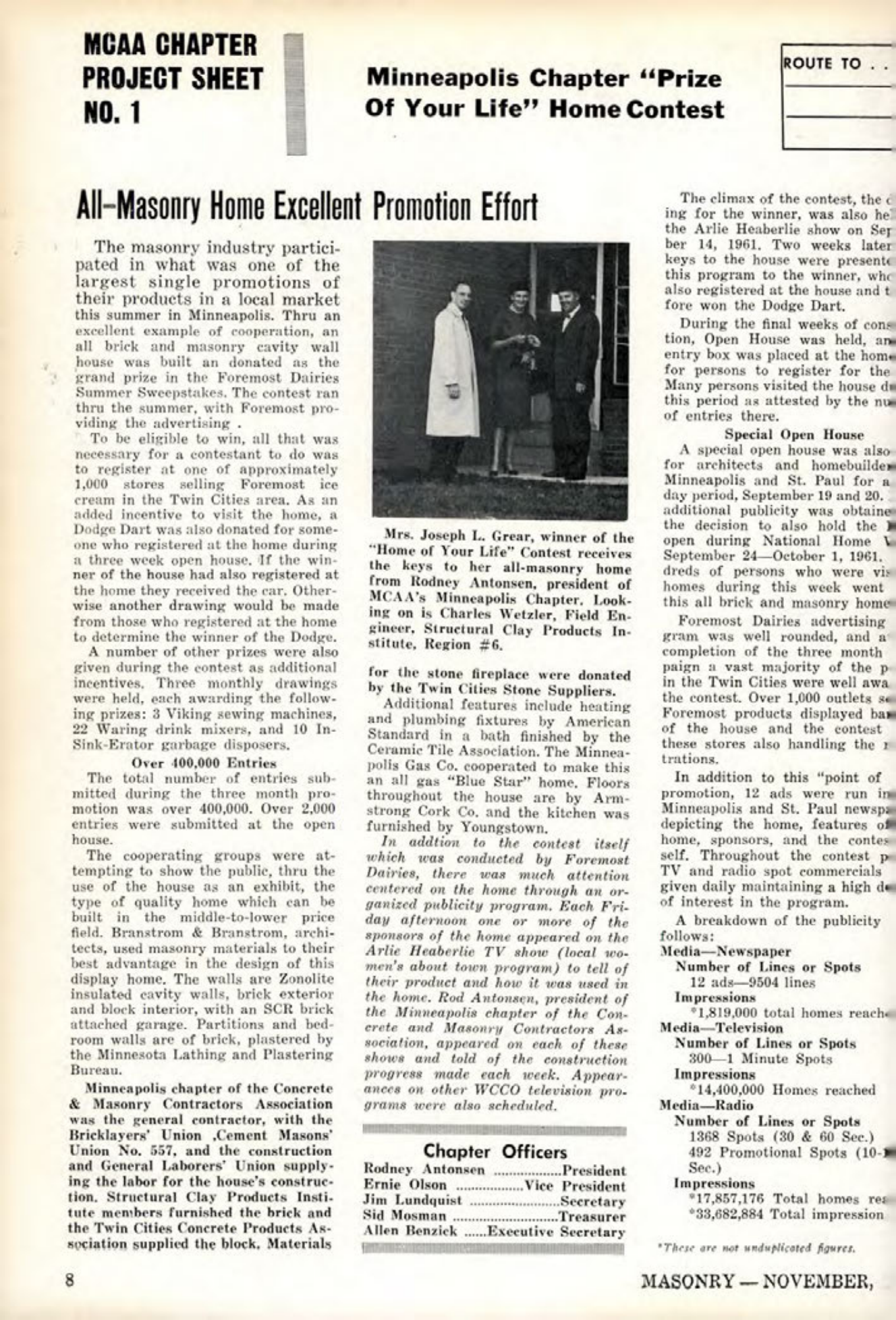 Masonry Magazine November 1961 Page. 8