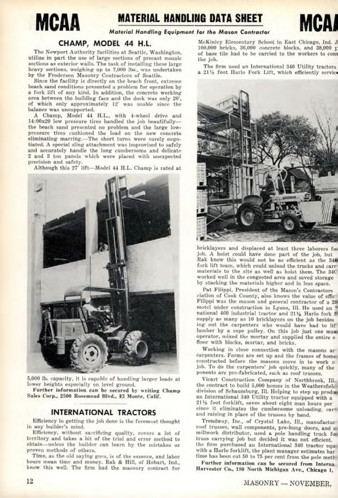 Masonry Magazine November 1961 Page. 12