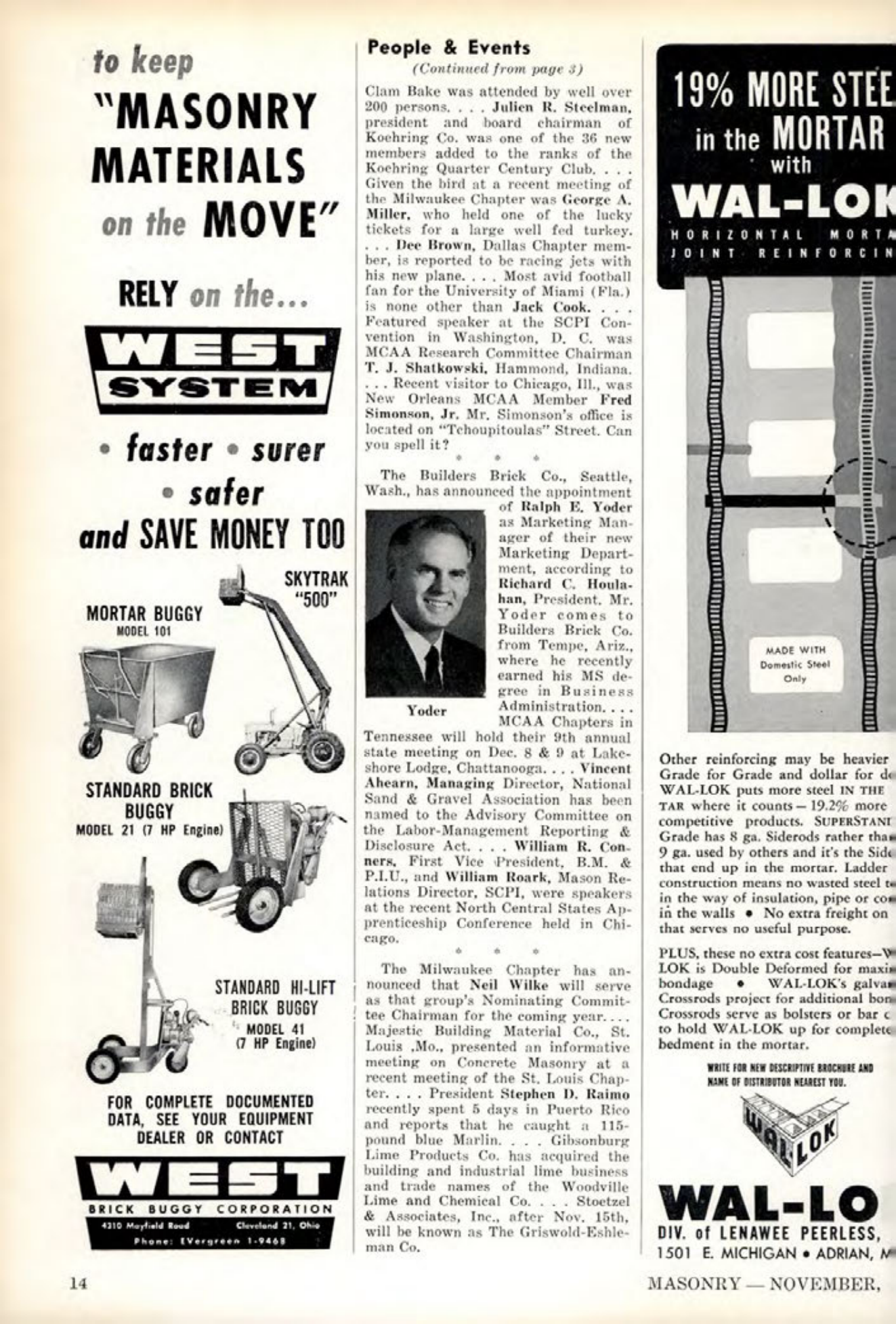 Masonry Magazine November 1961 Page. 14