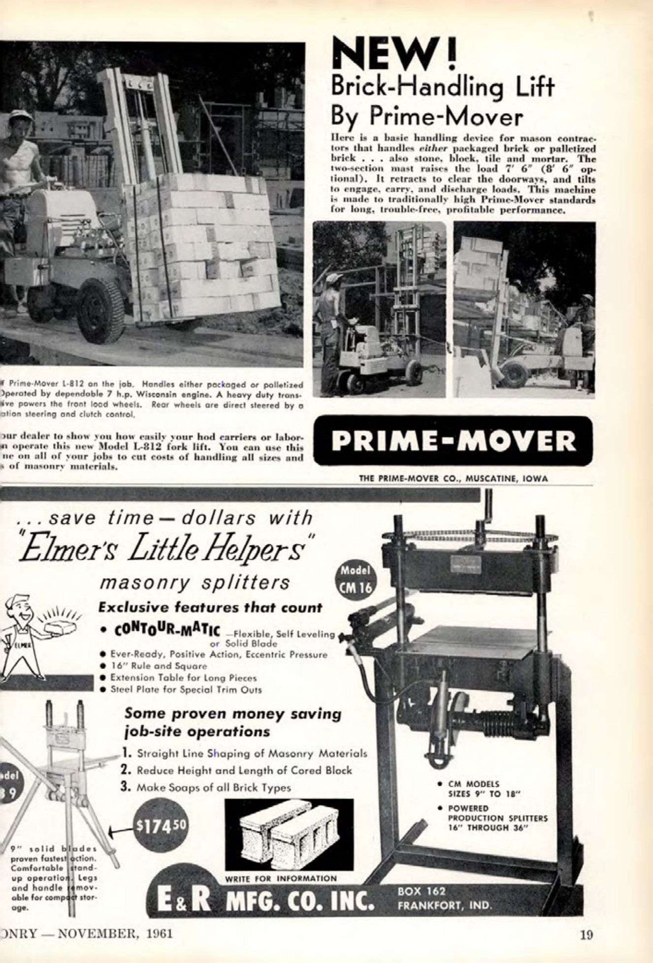 Masonry Magazine November 1961 Page. 19