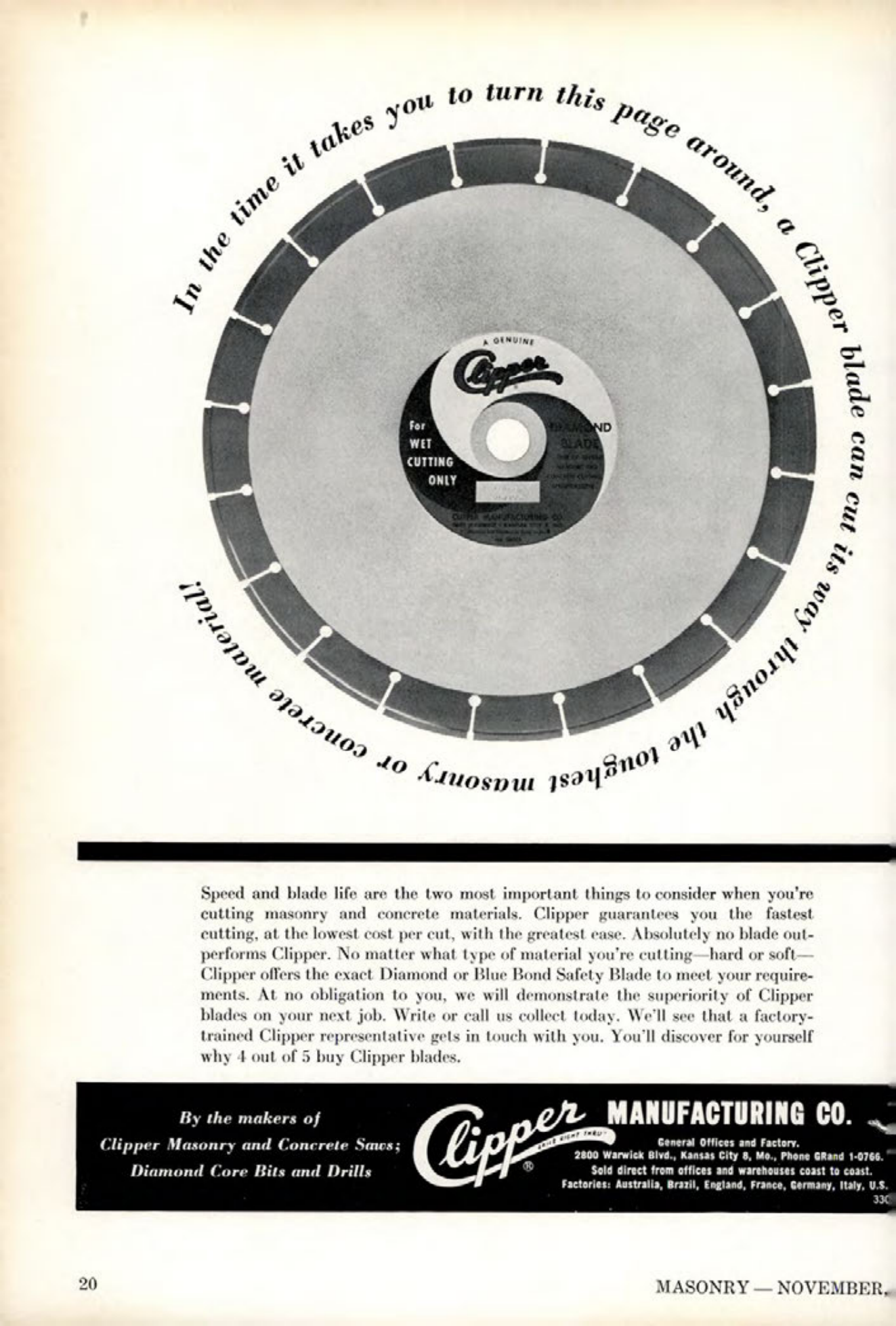 Masonry Magazine November 1961 Page. 20