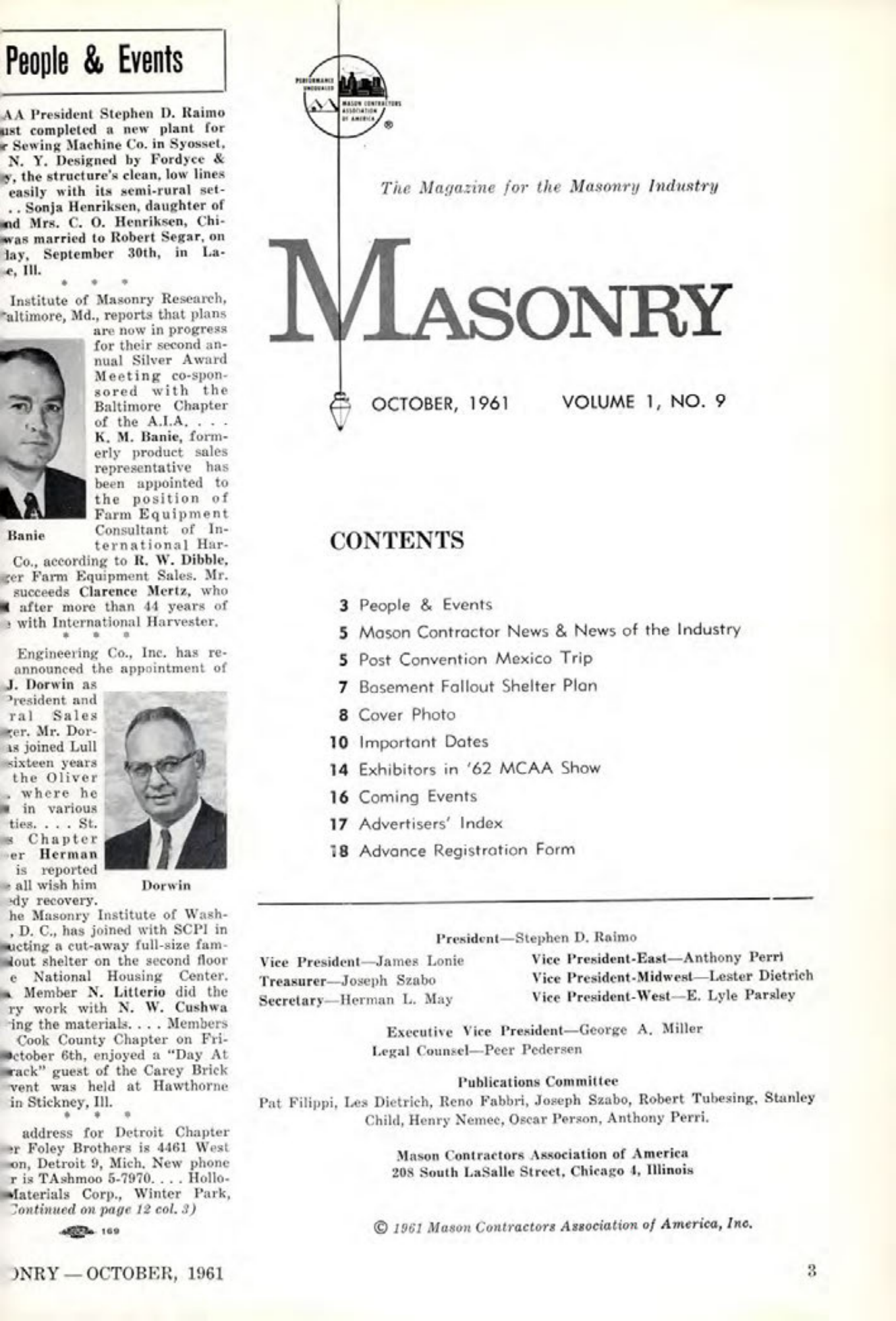 Masonry Magazine October 1961 Page. 3