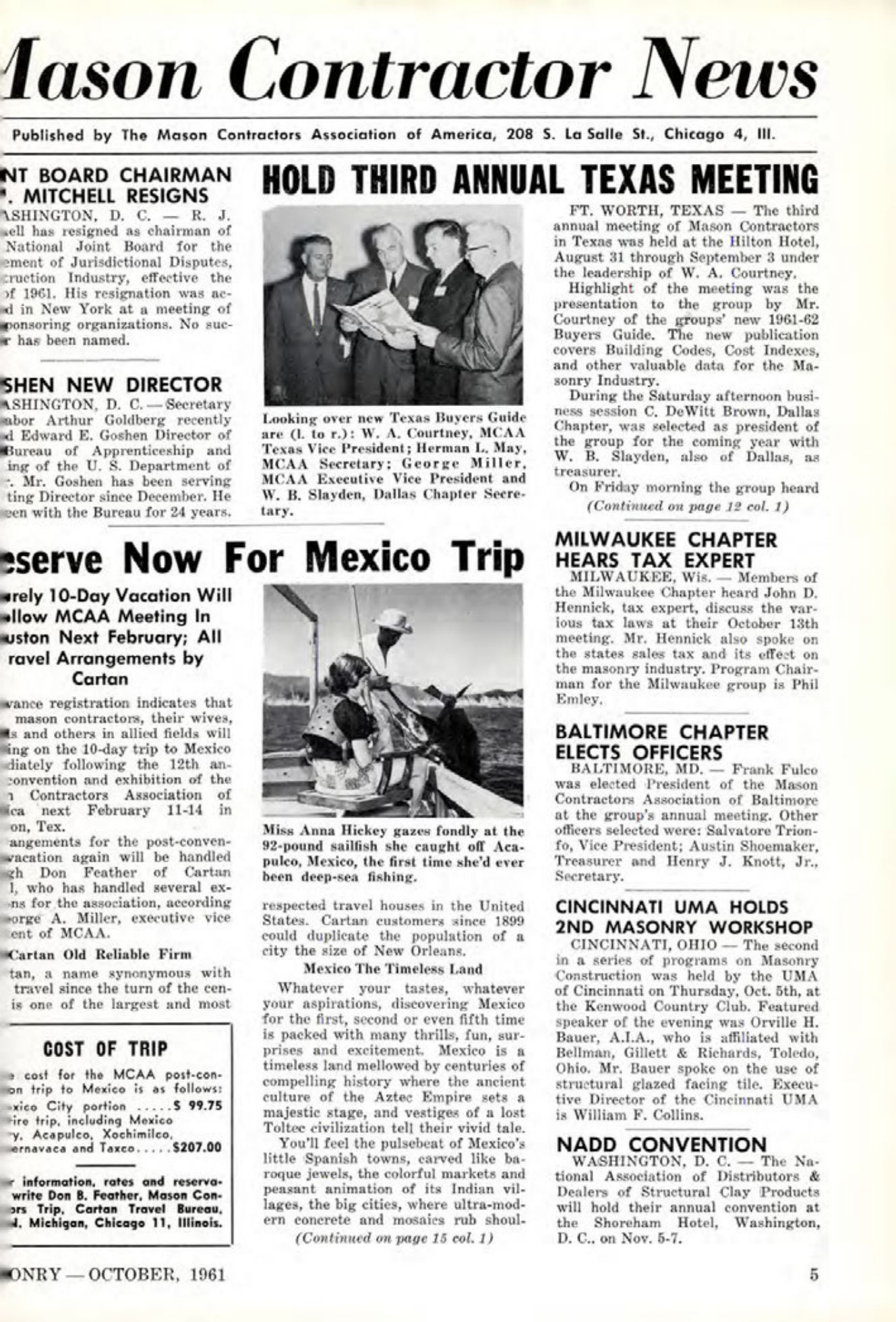 Masonry Magazine October 1961 Page. 5