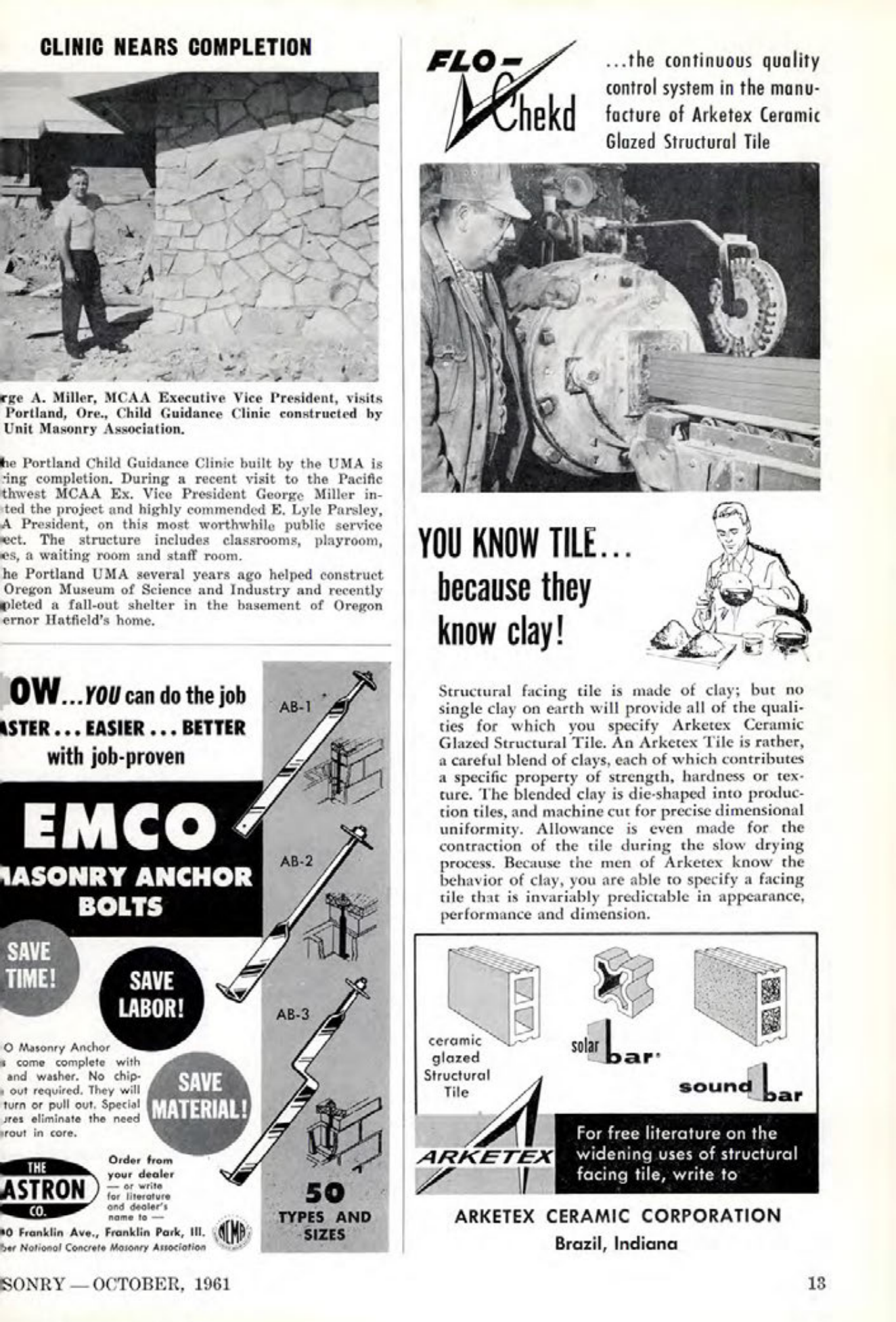 Masonry Magazine October 1961 Page. 13