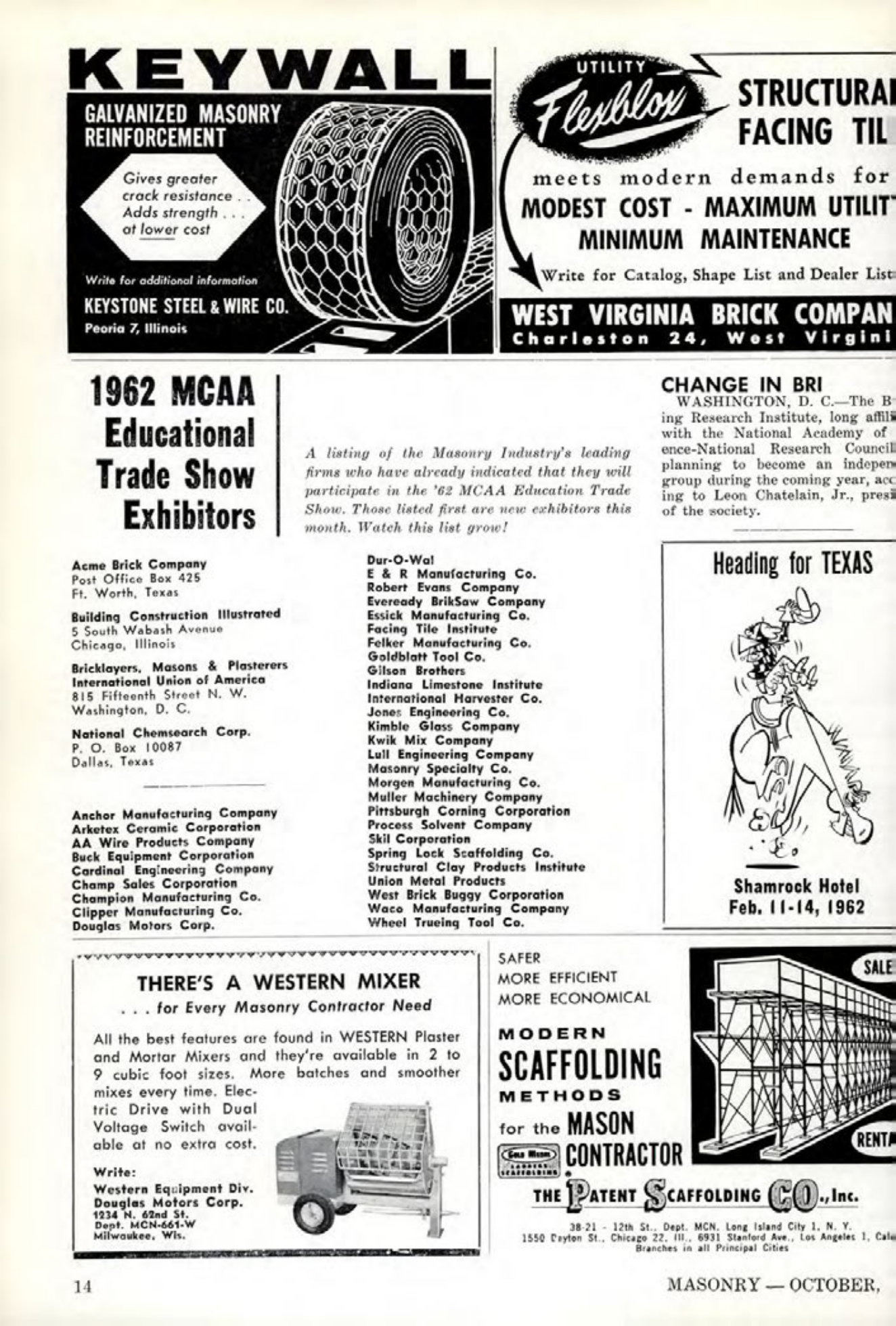 Masonry Magazine October 1961 Page. 14