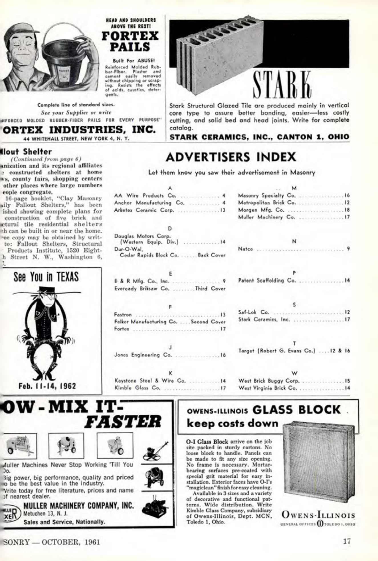 Masonry Magazine October 1961 Page. 17