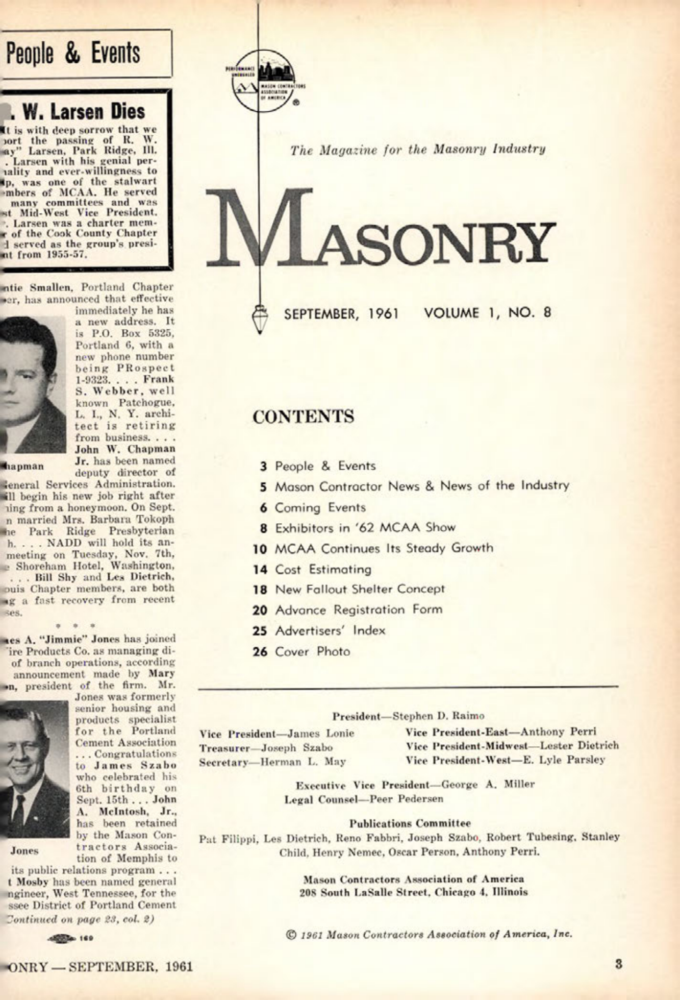 Masonry Magazine September 1961 Page. 3