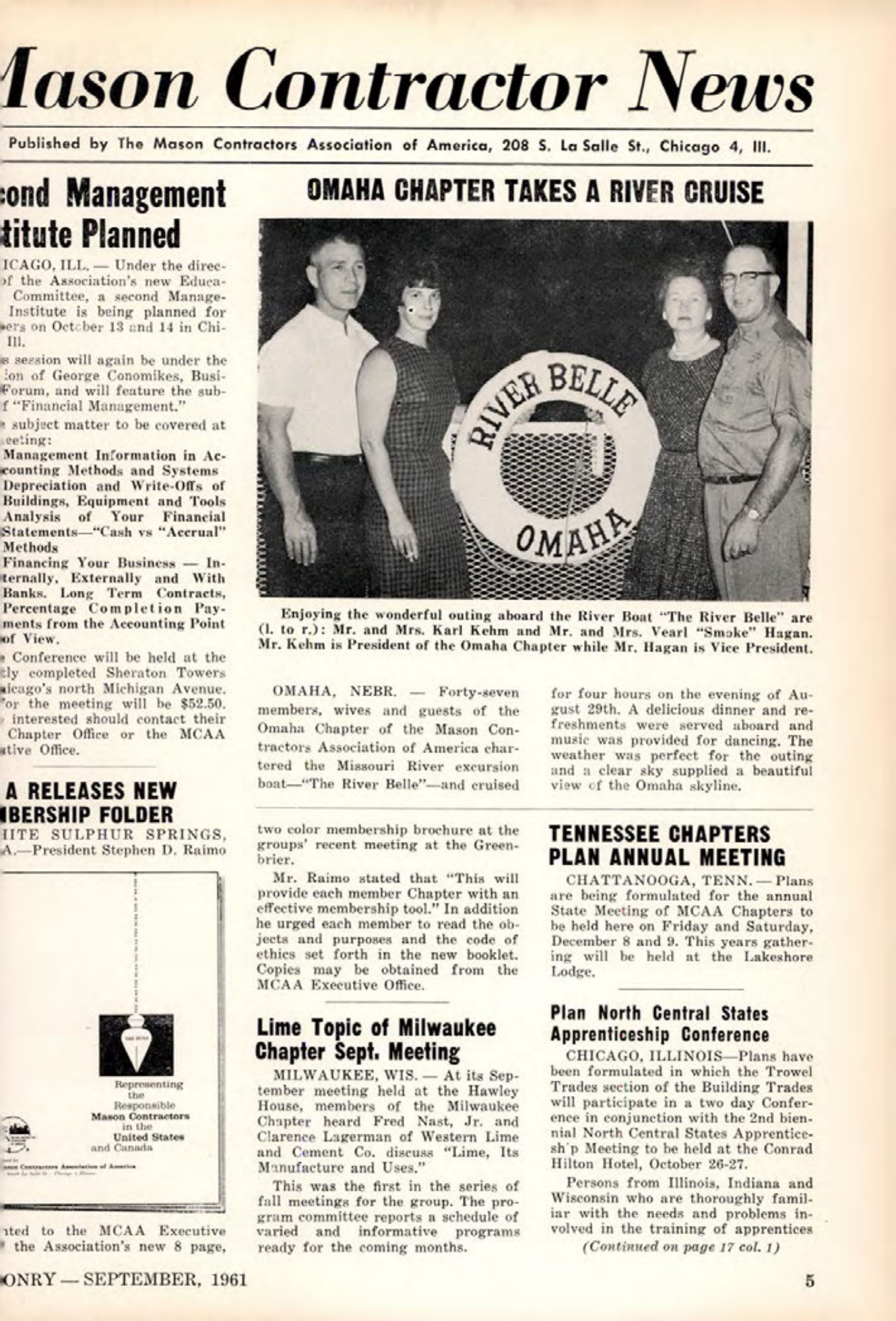 Masonry Magazine September 1961 Page. 5
