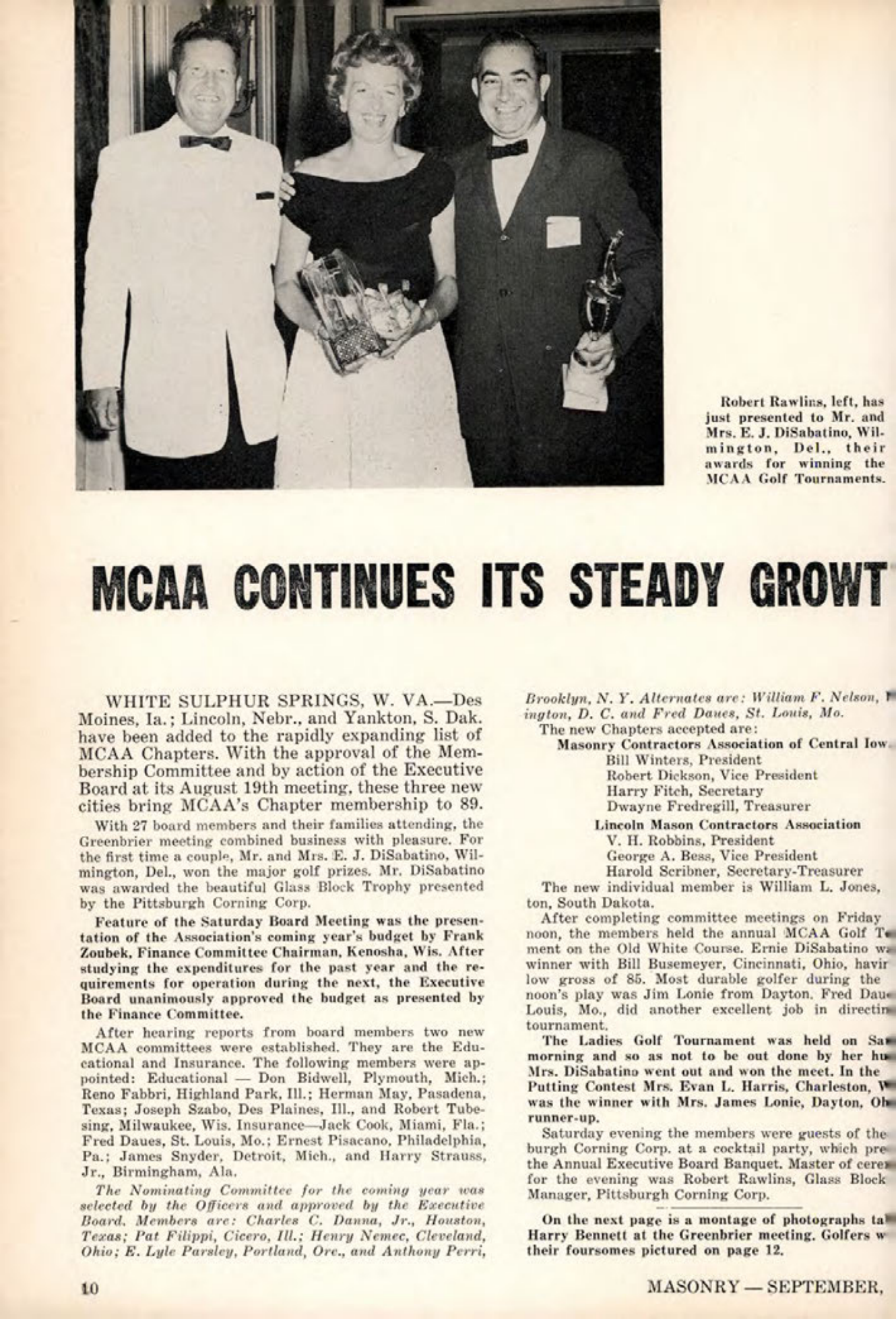 Masonry Magazine September 1961 Page. 10