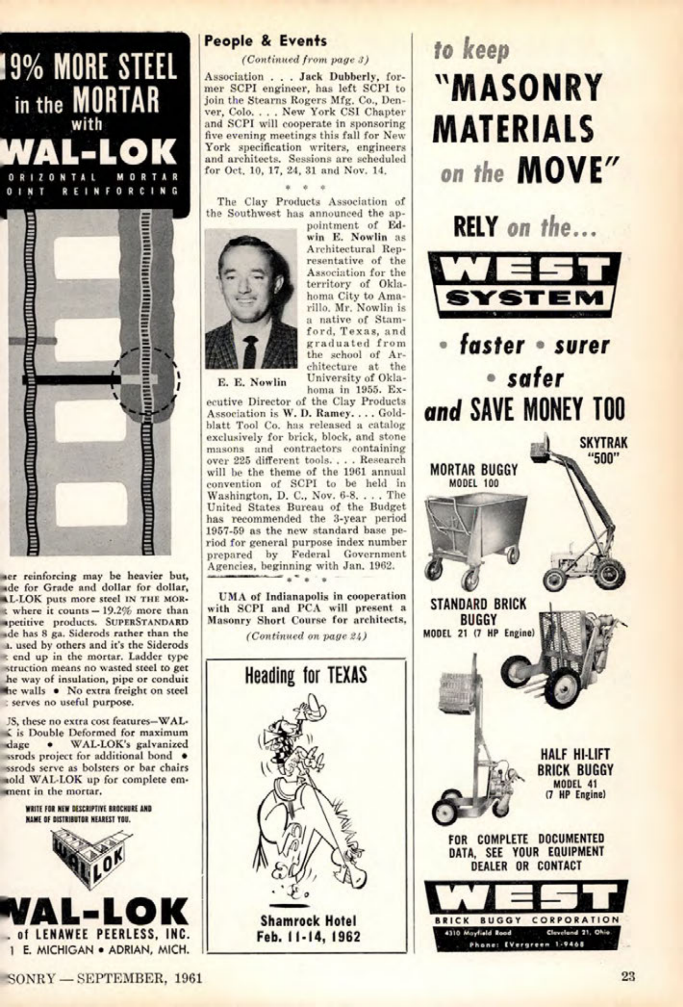 Masonry Magazine September 1961 Page. 23