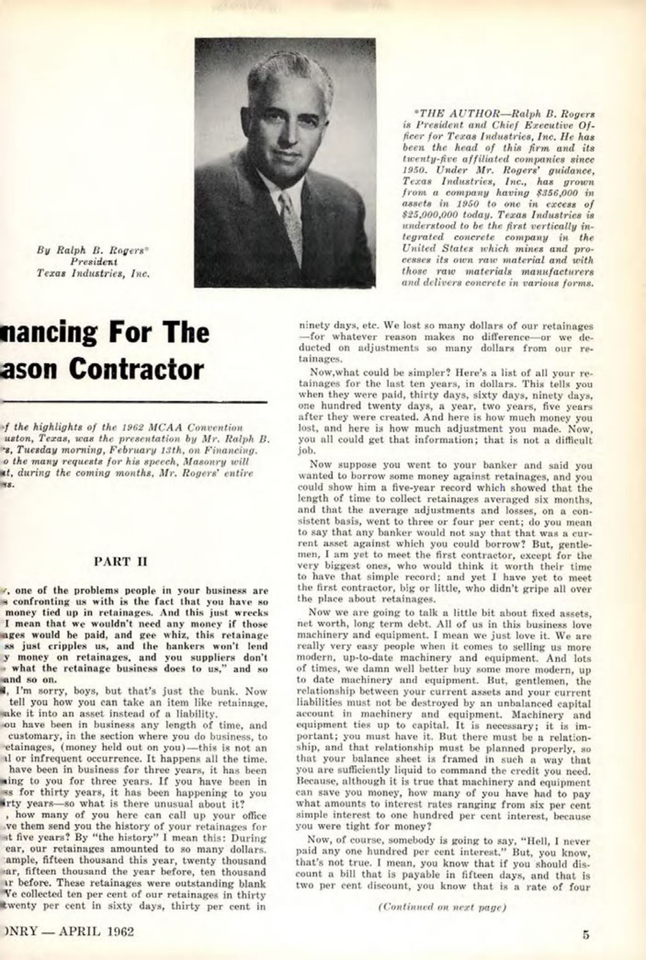 Masonry Magazine April 1962 Page. 5