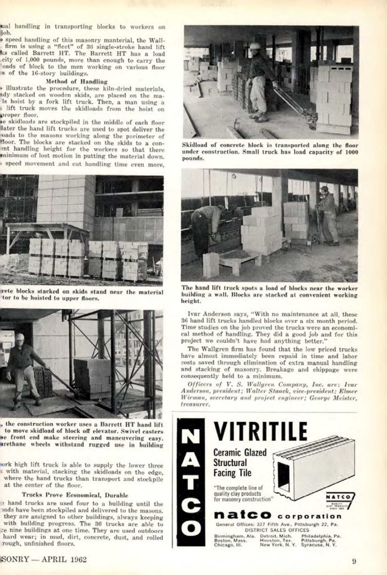 Masonry Magazine April 1962 Page. 9