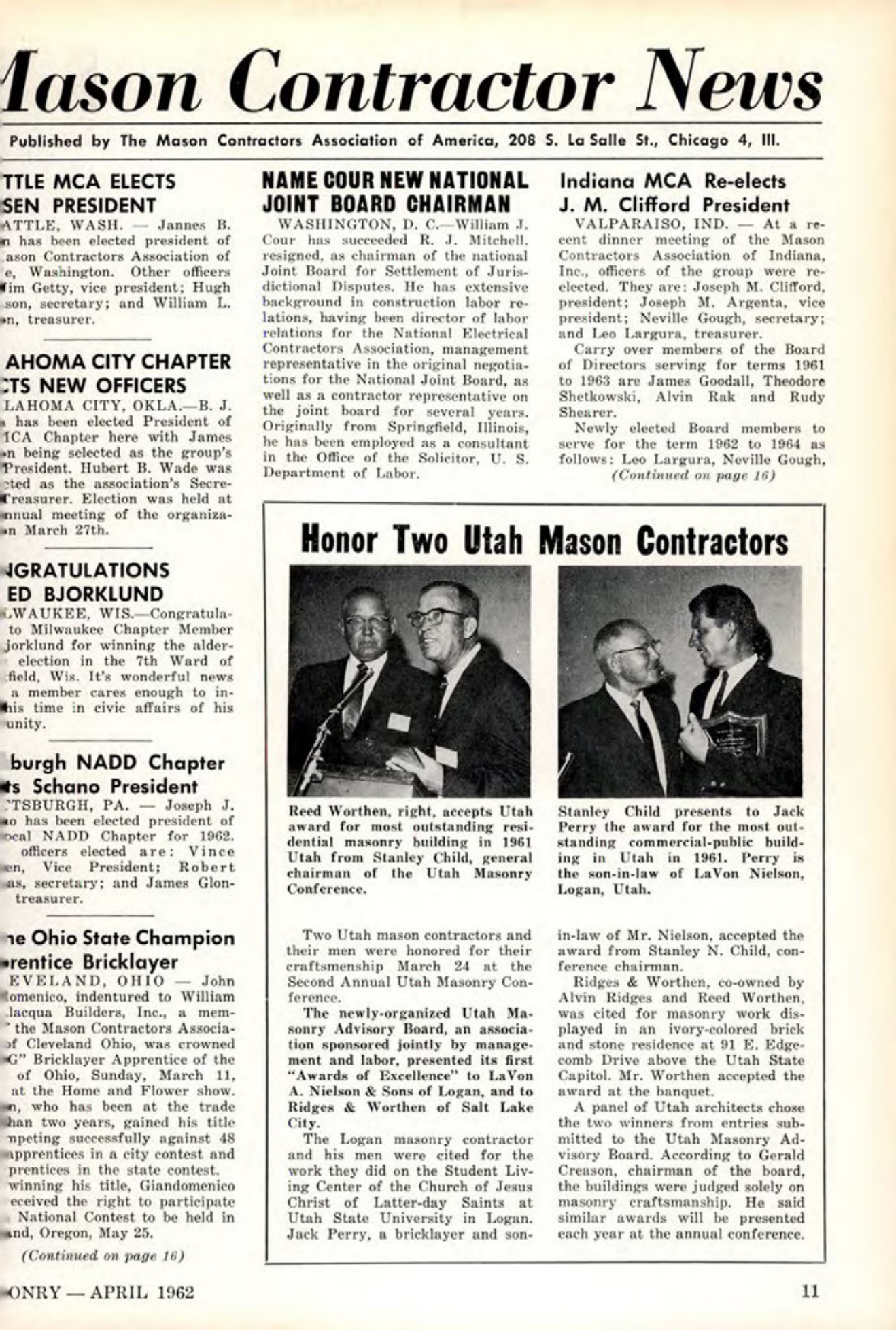 Masonry Magazine April 1962 Page. 11