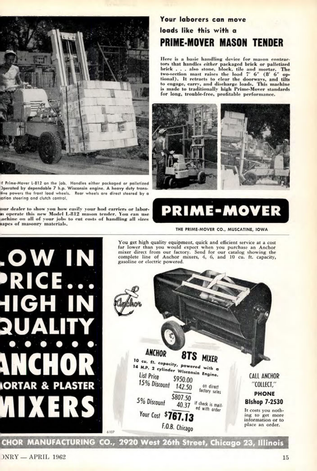 Masonry Magazine April 1962 Page. 15