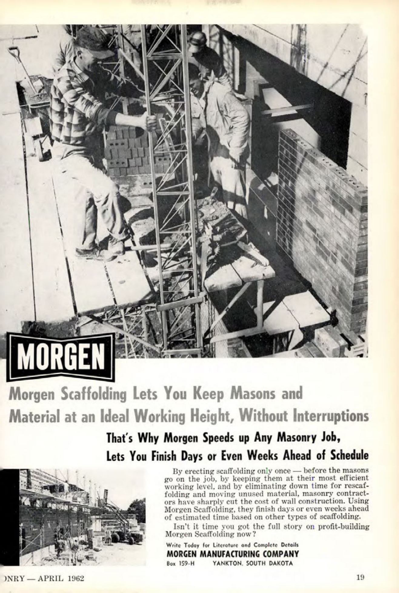 Masonry Magazine April 1962 Page. 19