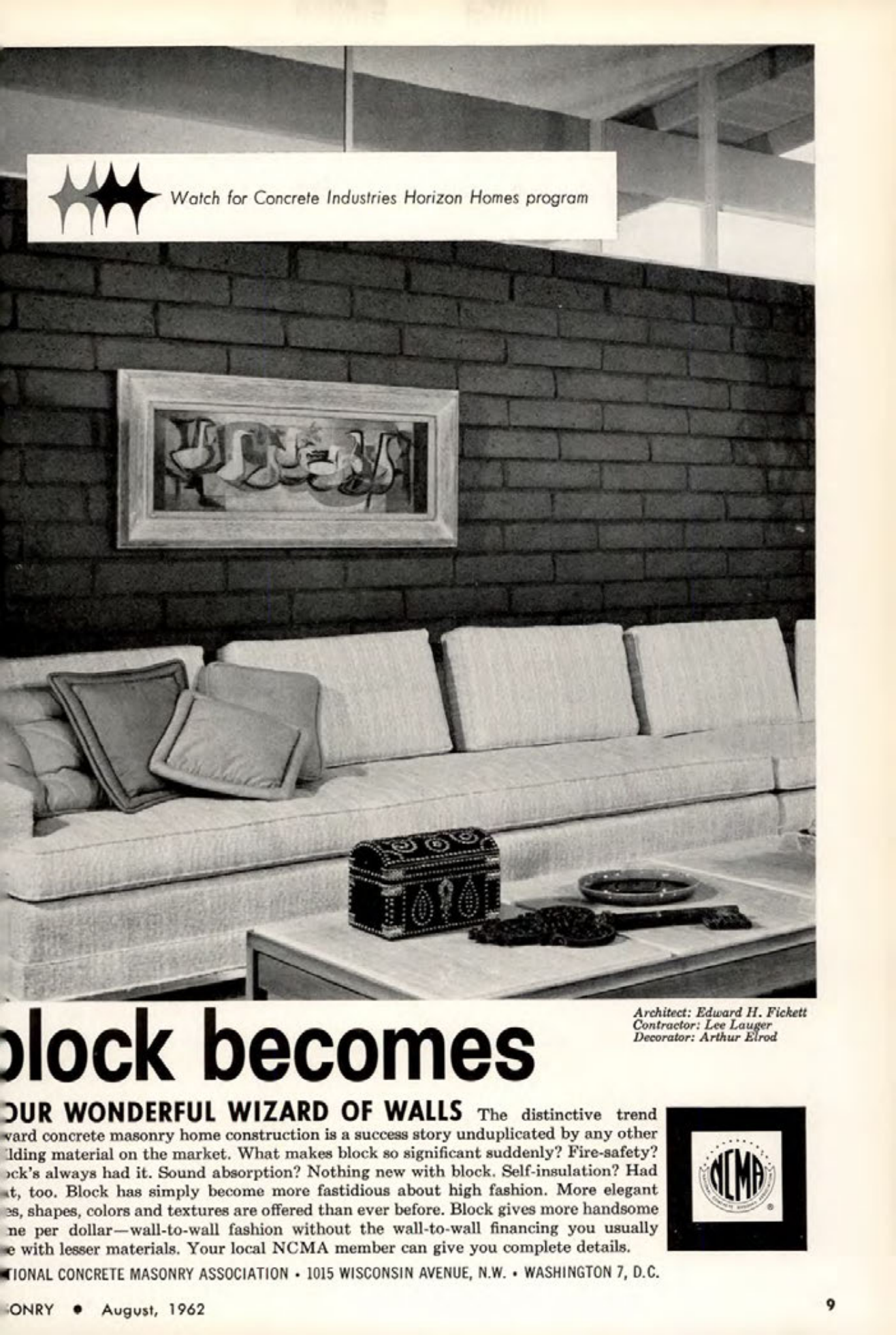Masonry Magazine August 1962 Page. 9