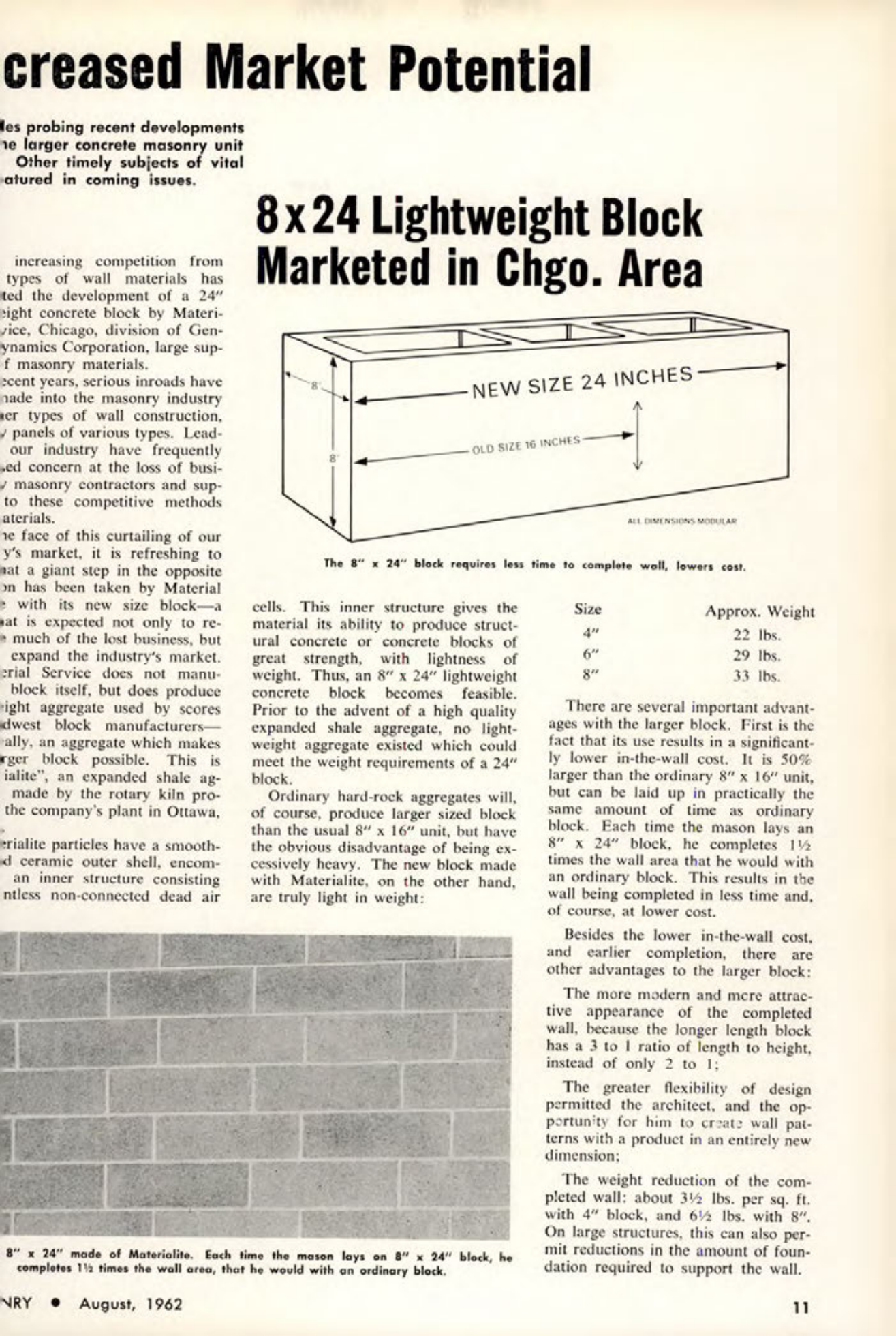 Masonry Magazine August 1962 Page. 11